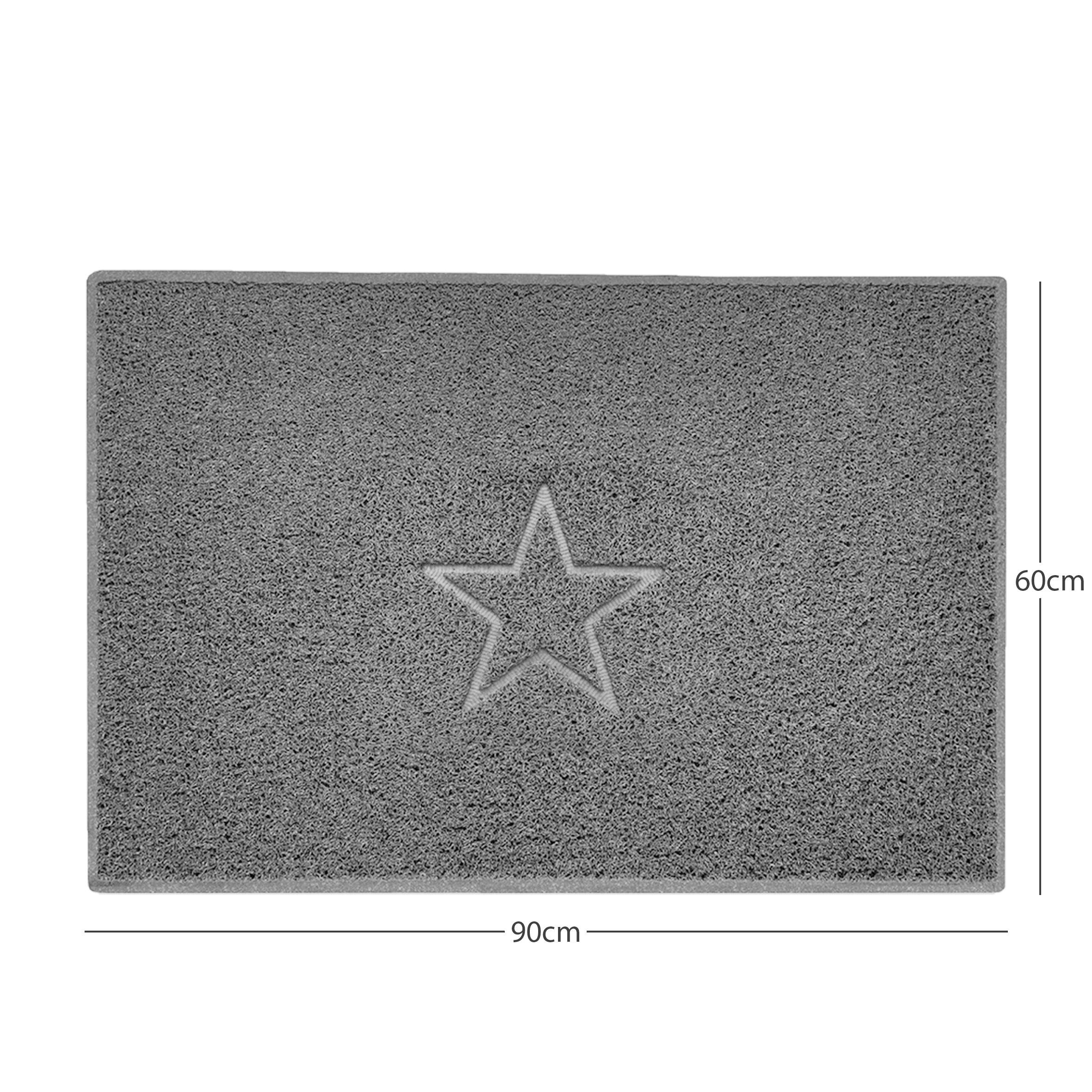 "Star" Embossed Loofah Textured Spaghetti Doormat