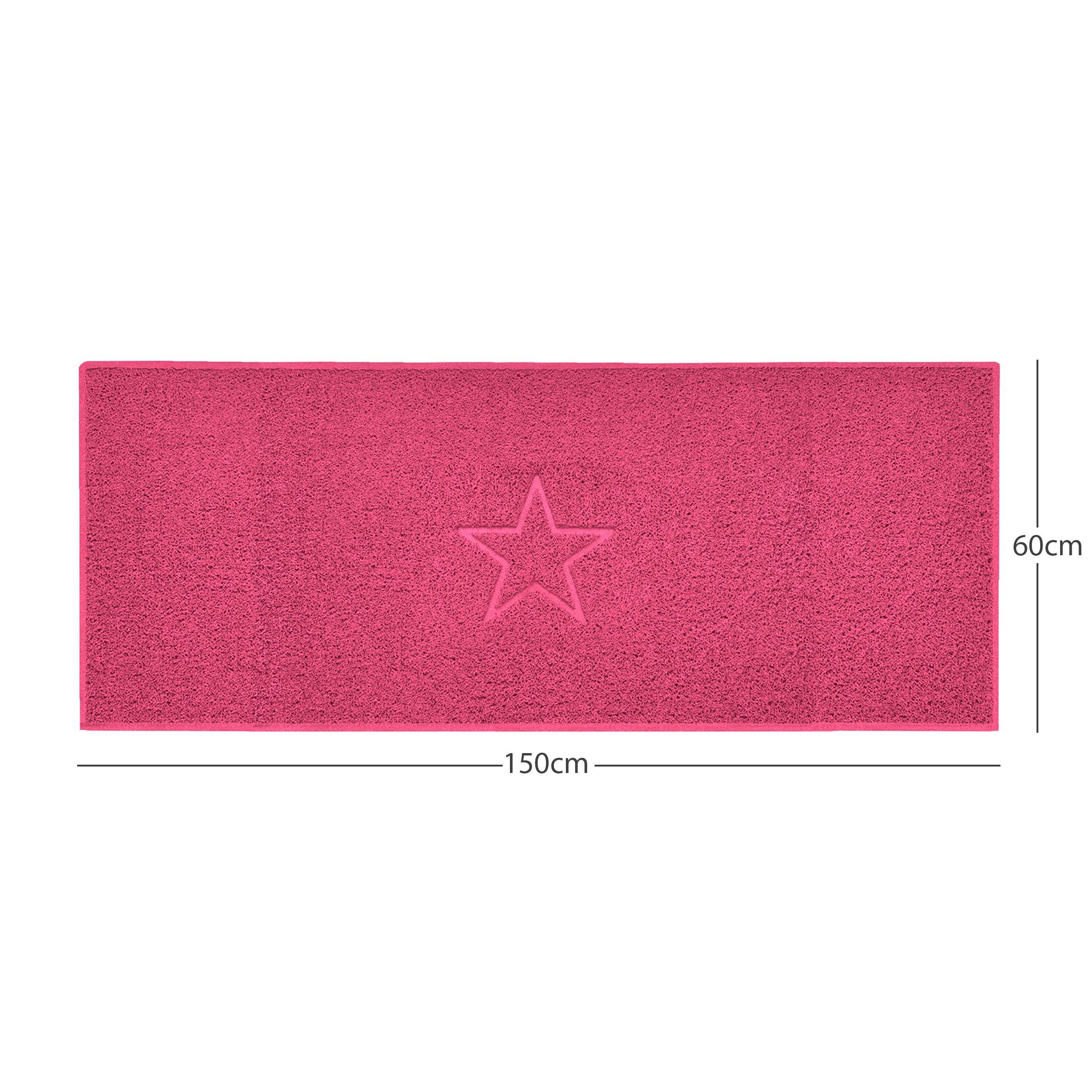 "Star" Embossed Loofah Textured Spaghetti Doormat