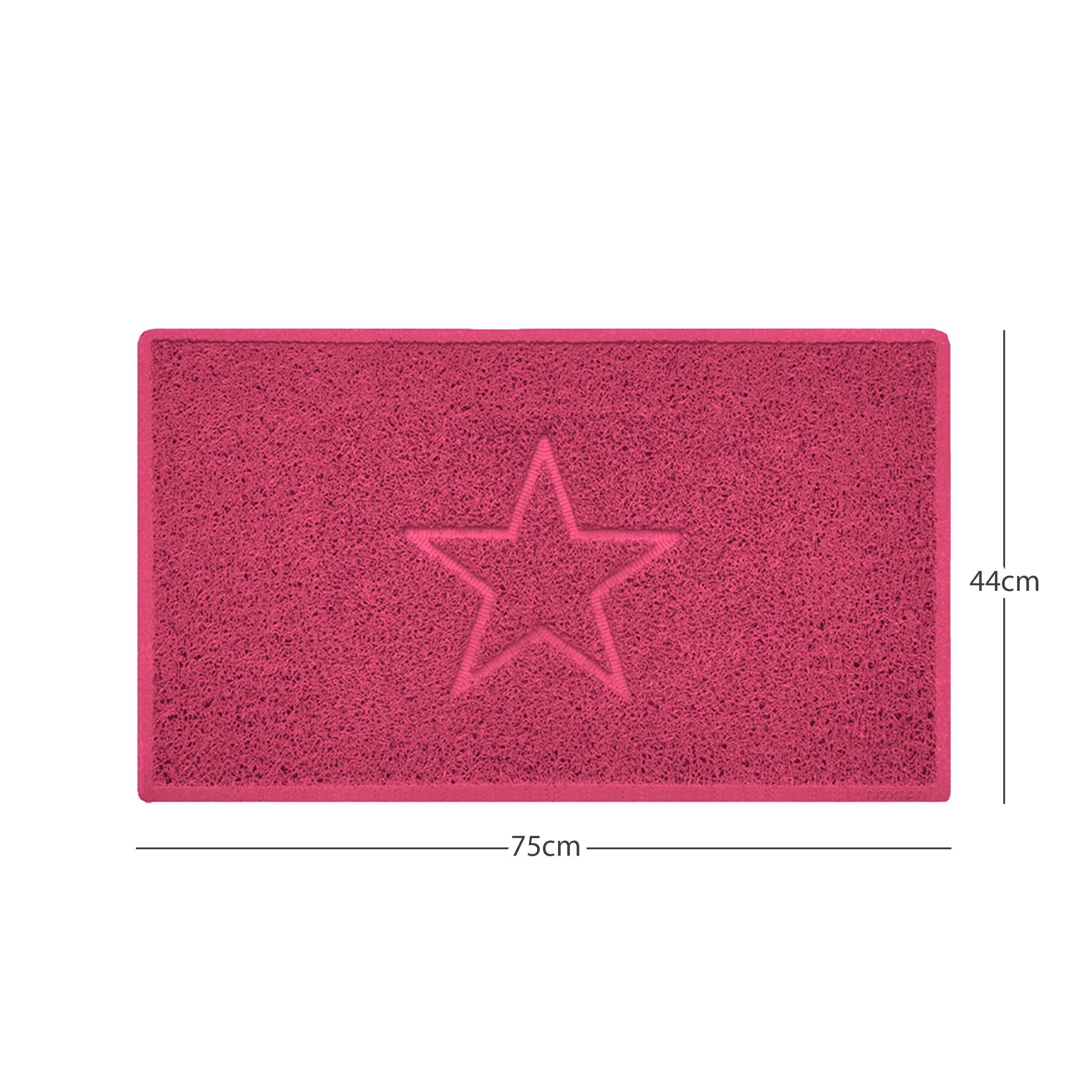 "Star" Embossed Loofah Textured Spaghetti Doormat
