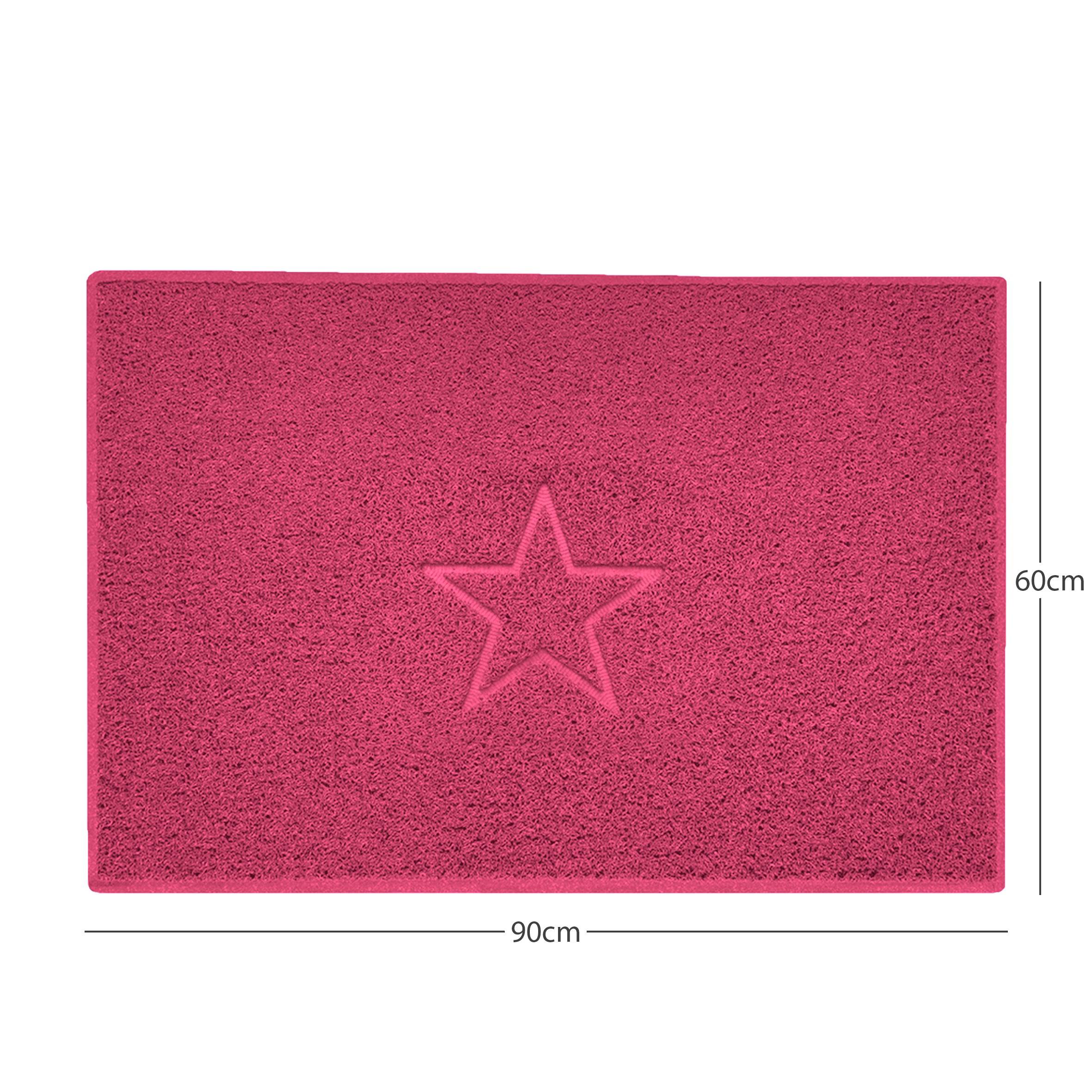 "Star" Embossed Loofah Textured Spaghetti Doormat