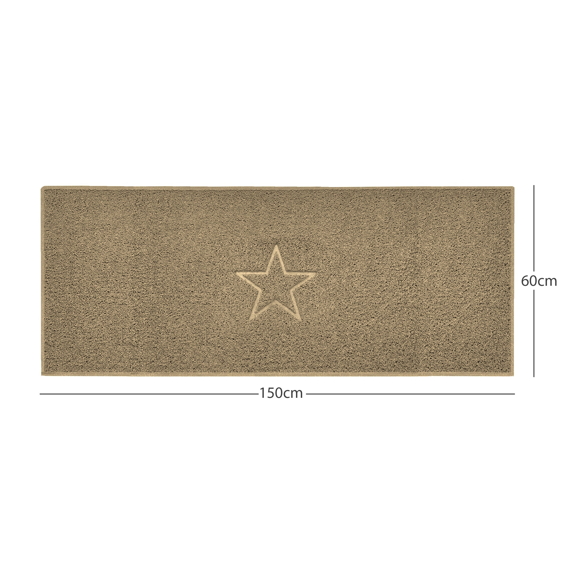 "Star" Embossed Loofah Textured Spaghetti Doormat