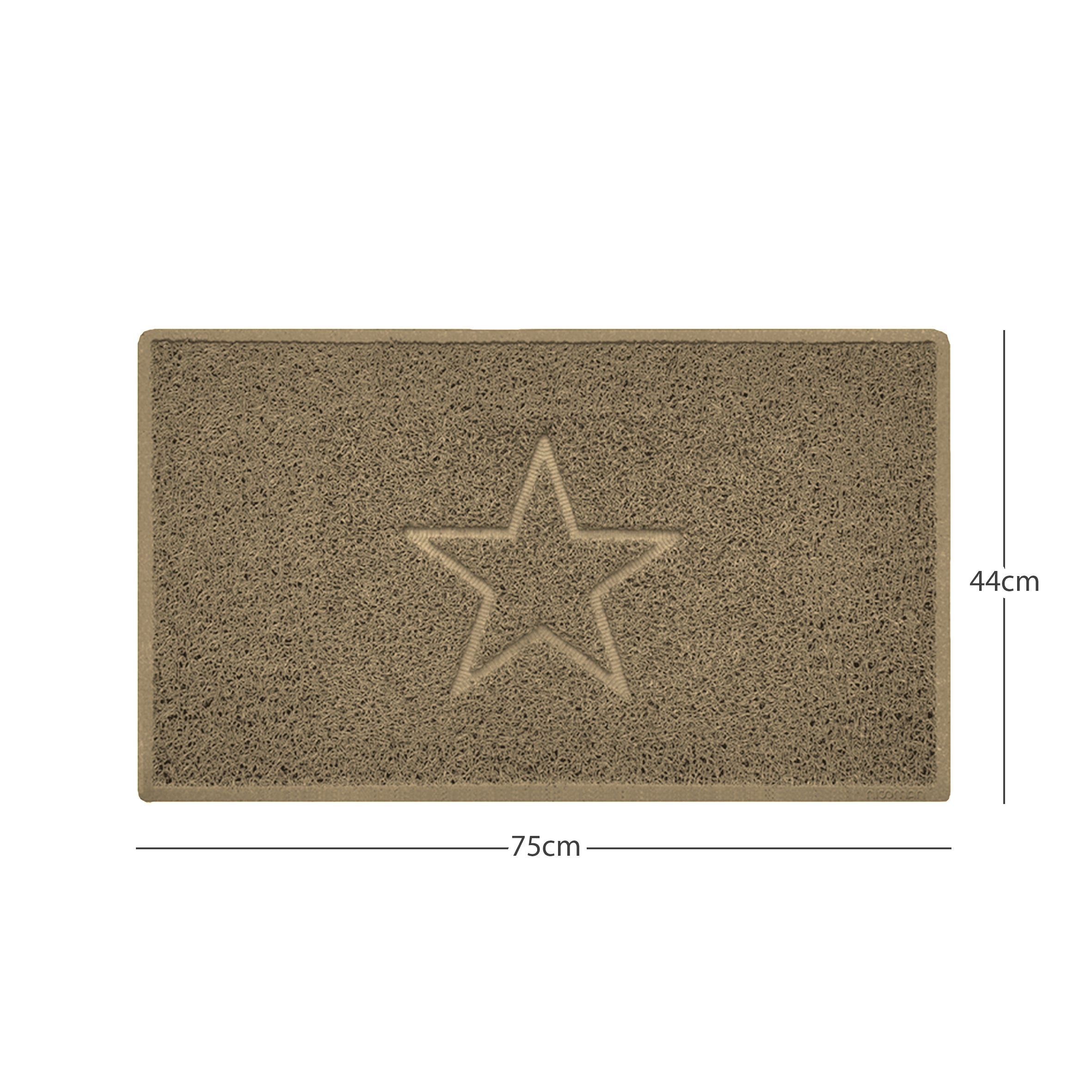 "Star" Embossed Loofah Textured Spaghetti Doormat