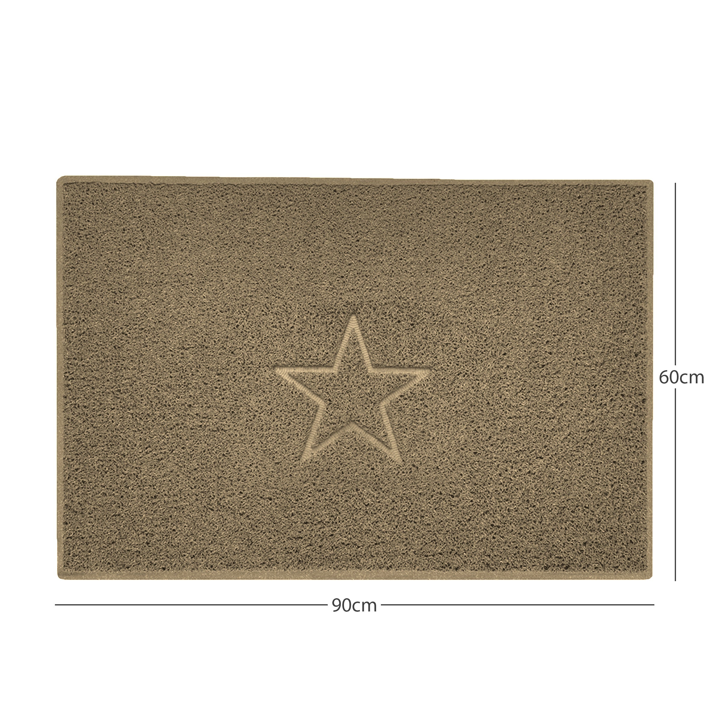"Star" Embossed Loofah Textured Spaghetti Doormat