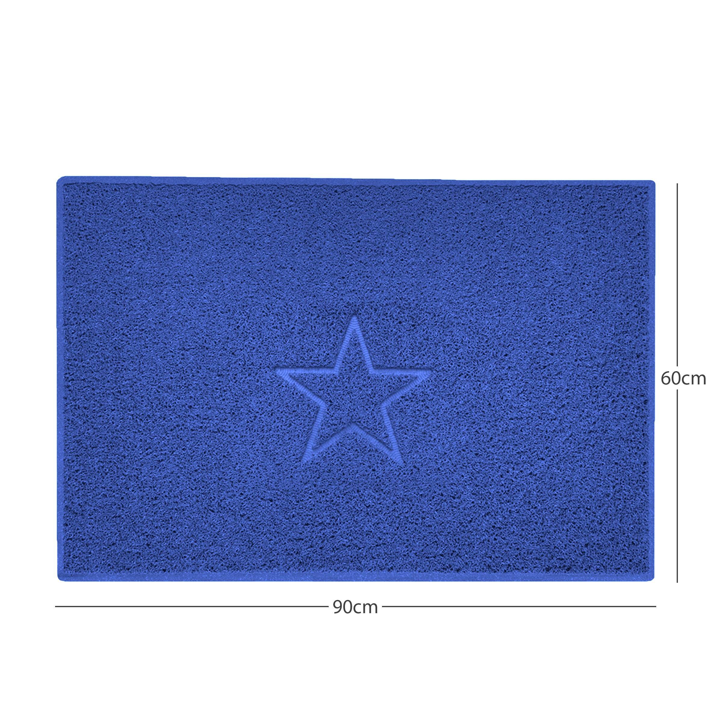 "Star" Embossed Loofah Textured Spaghetti Doormat