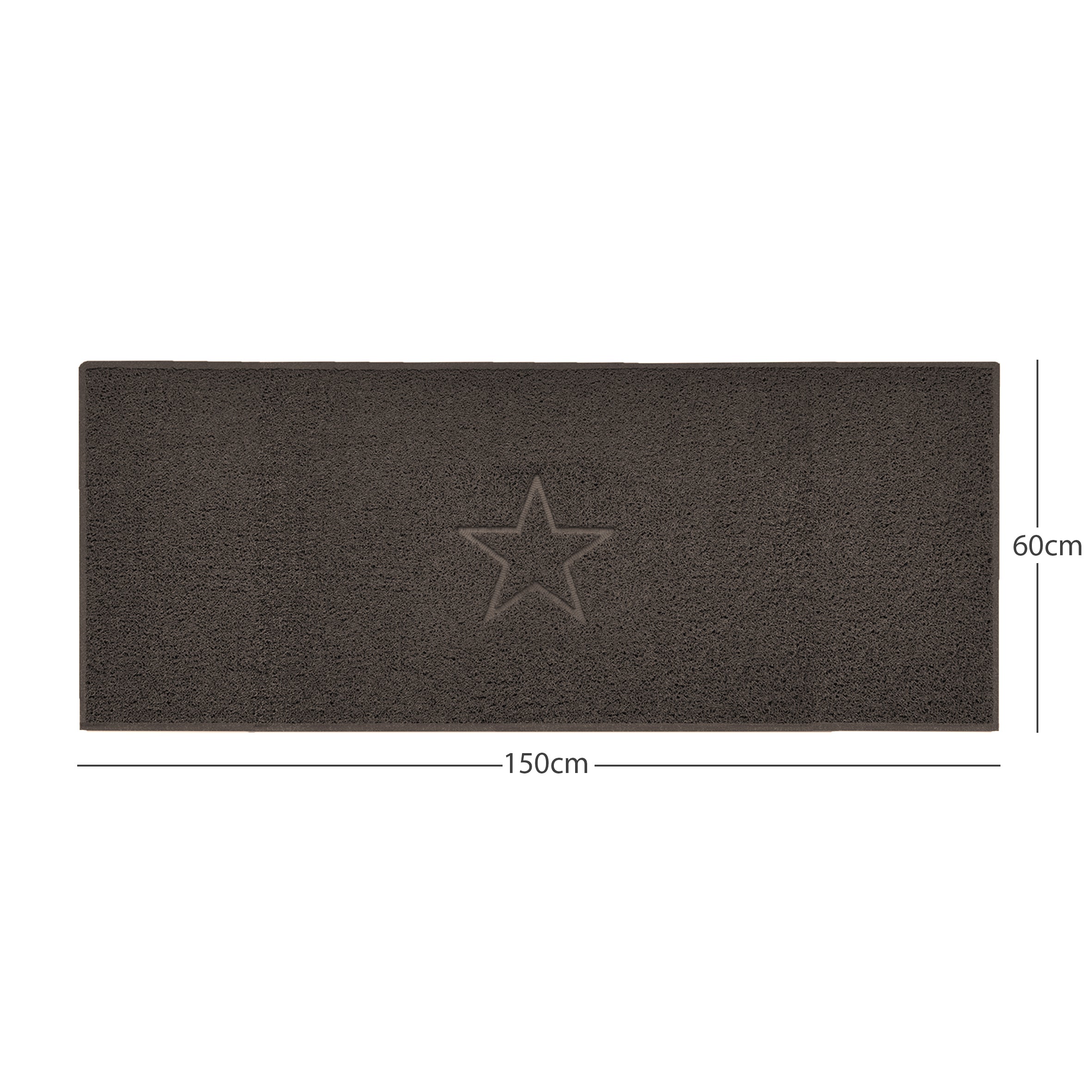 "Star" Embossed Loofah Textured Spaghetti Doormat