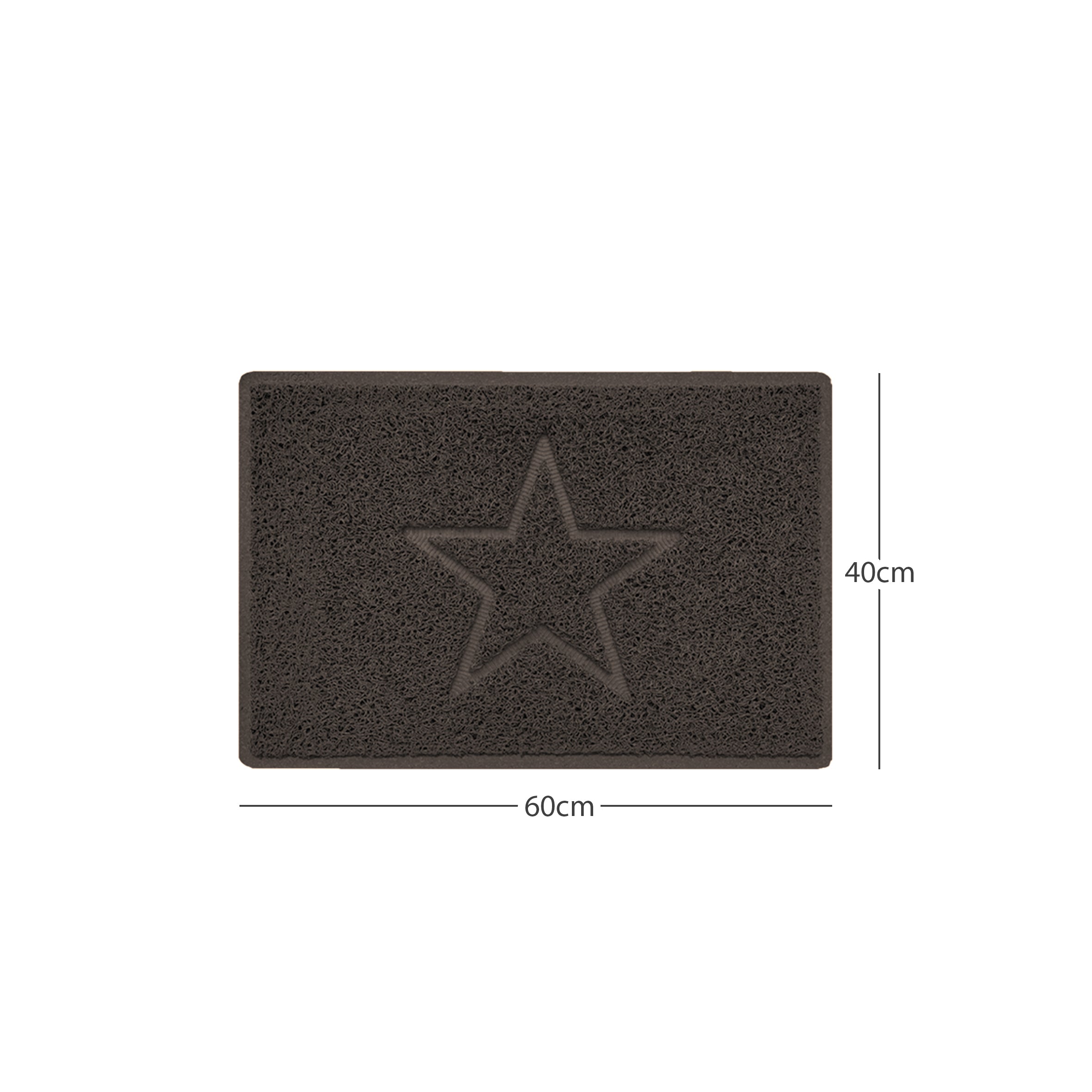 "Star" Embossed Loofah Textured Spaghetti Doormat