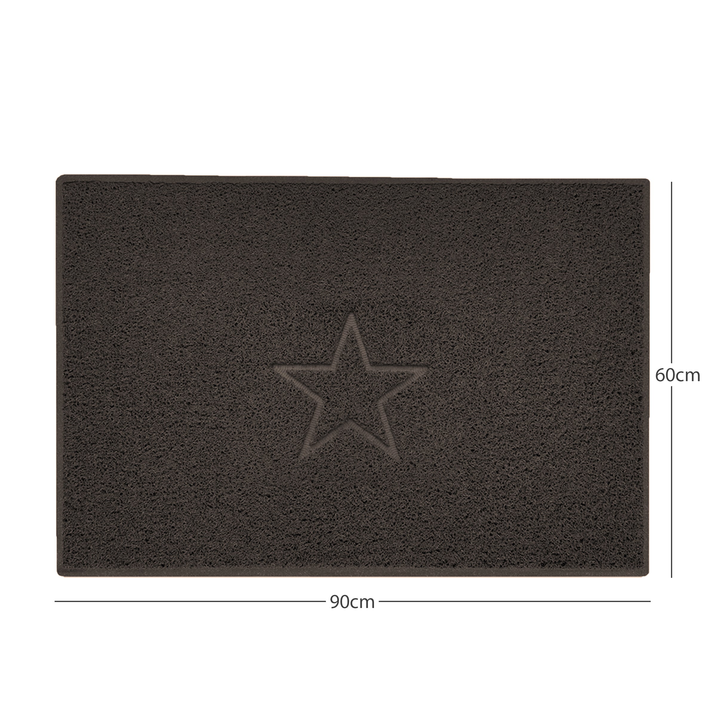 "Star" Embossed Loofah Textured Spaghetti Doormat