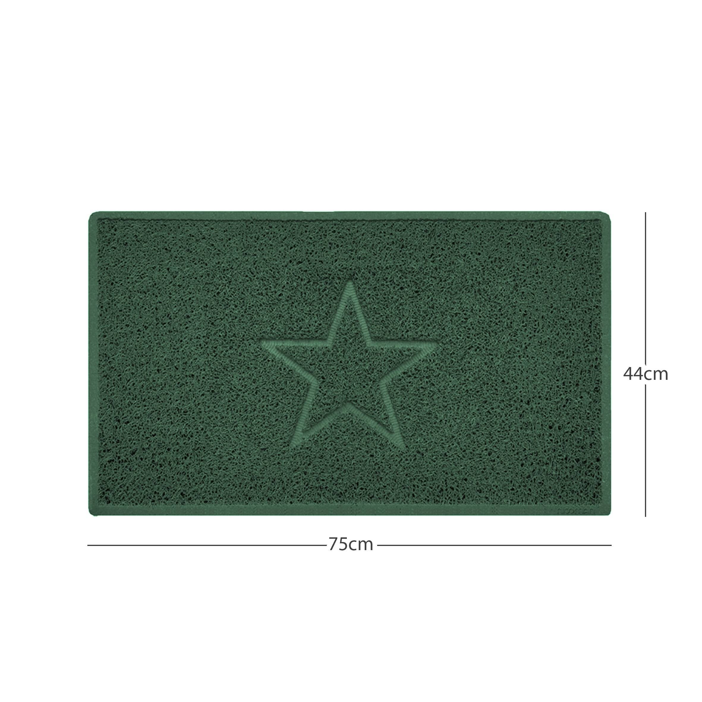 "Star" Embossed Loofah Textured Spaghetti Doormat