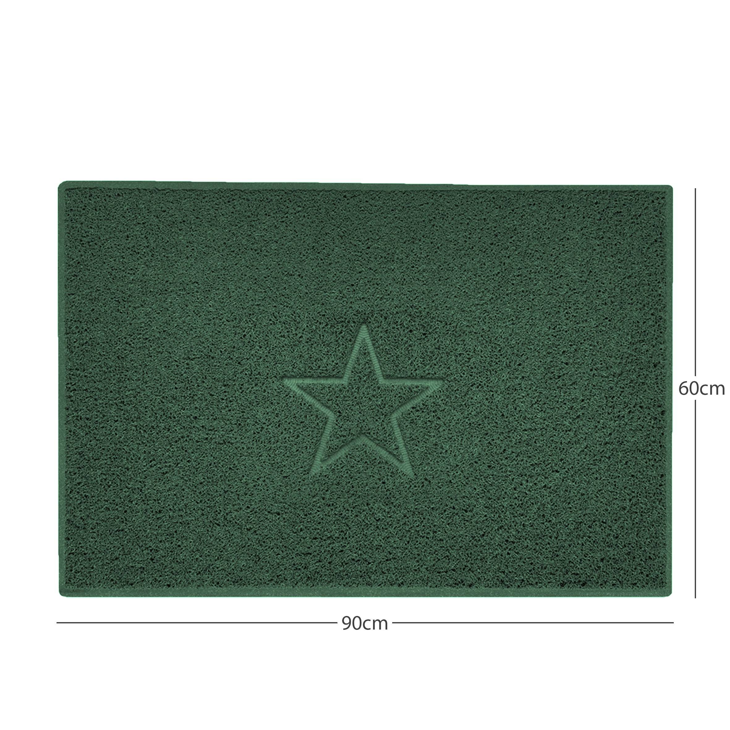 "Star" Embossed Loofah Textured Spaghetti Doormat