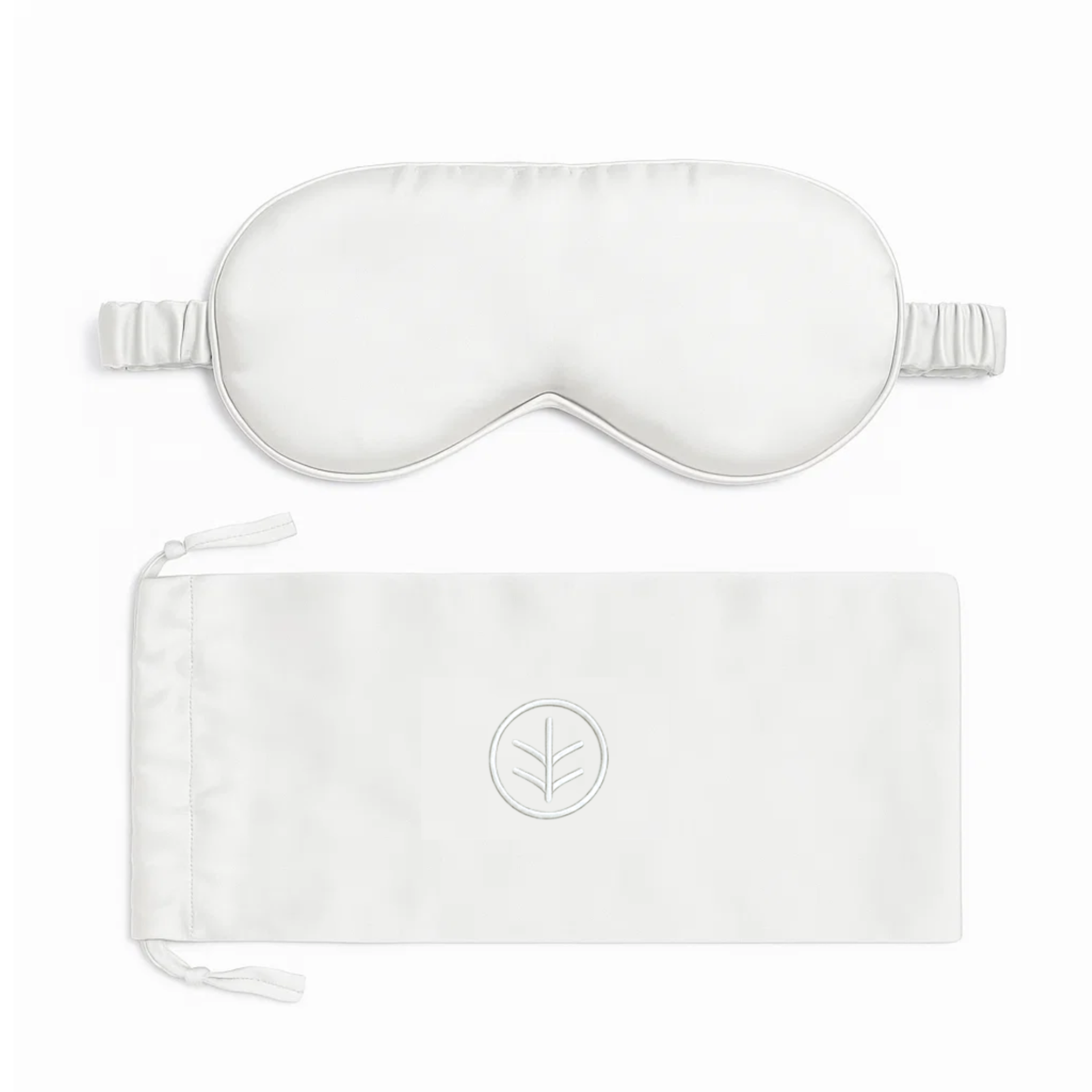 Essential Silk Sleep Eye Mask in White (Eucalyptus Silk)