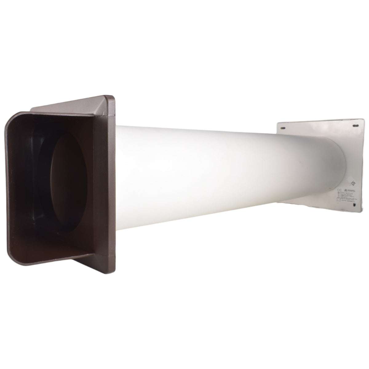 Styl Fan with Timer Through Wall Ventilation Kit with 100mm Pipe and Brown Vent