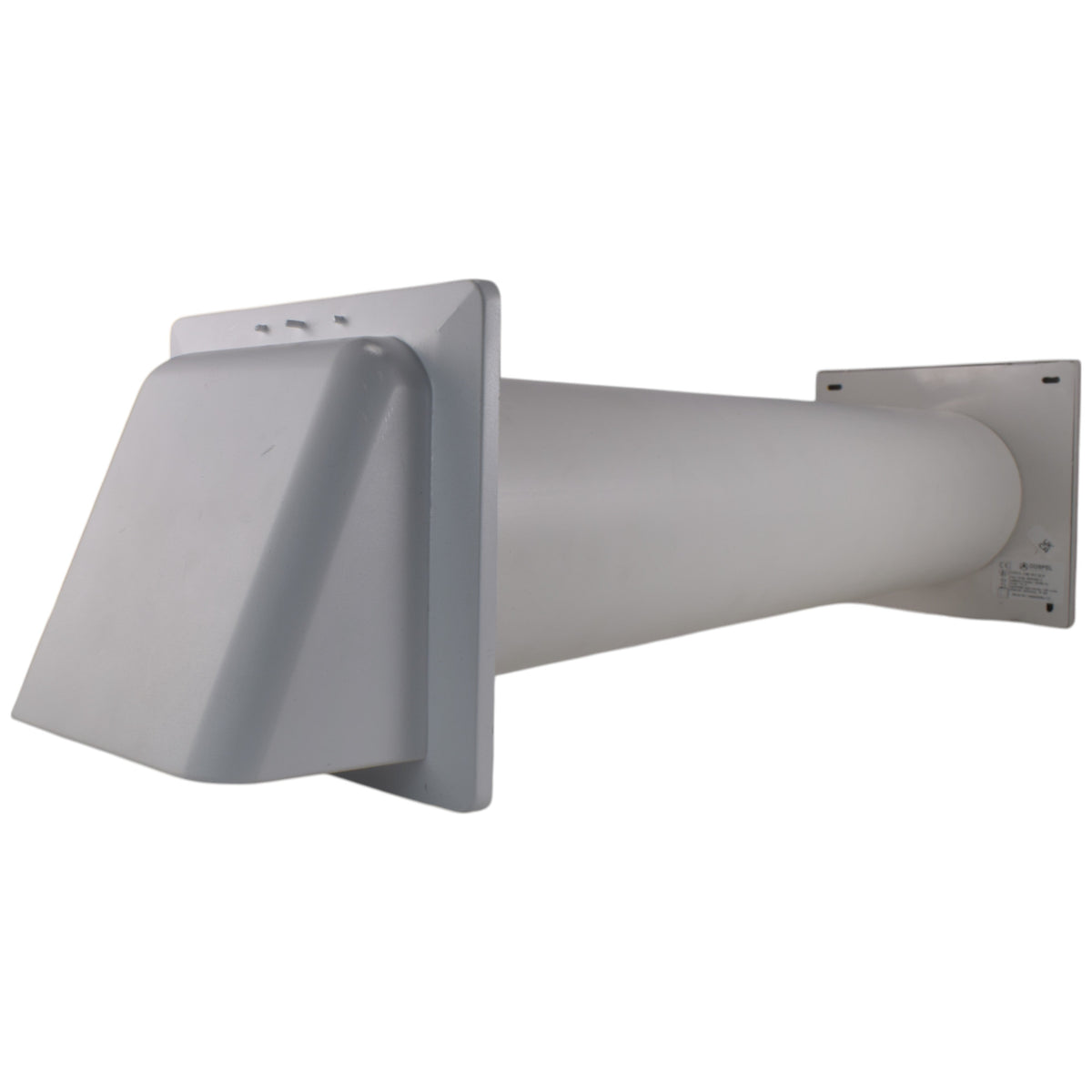 Styl Fan with Timer Through Wall Ventilation Kit with 100mm Pipe and White Vent