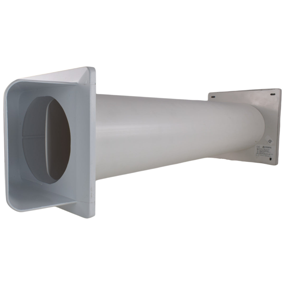 Styl Timer/Humidistat Fan Through Wall Ventilation Kit 100mm Pipe White Vent