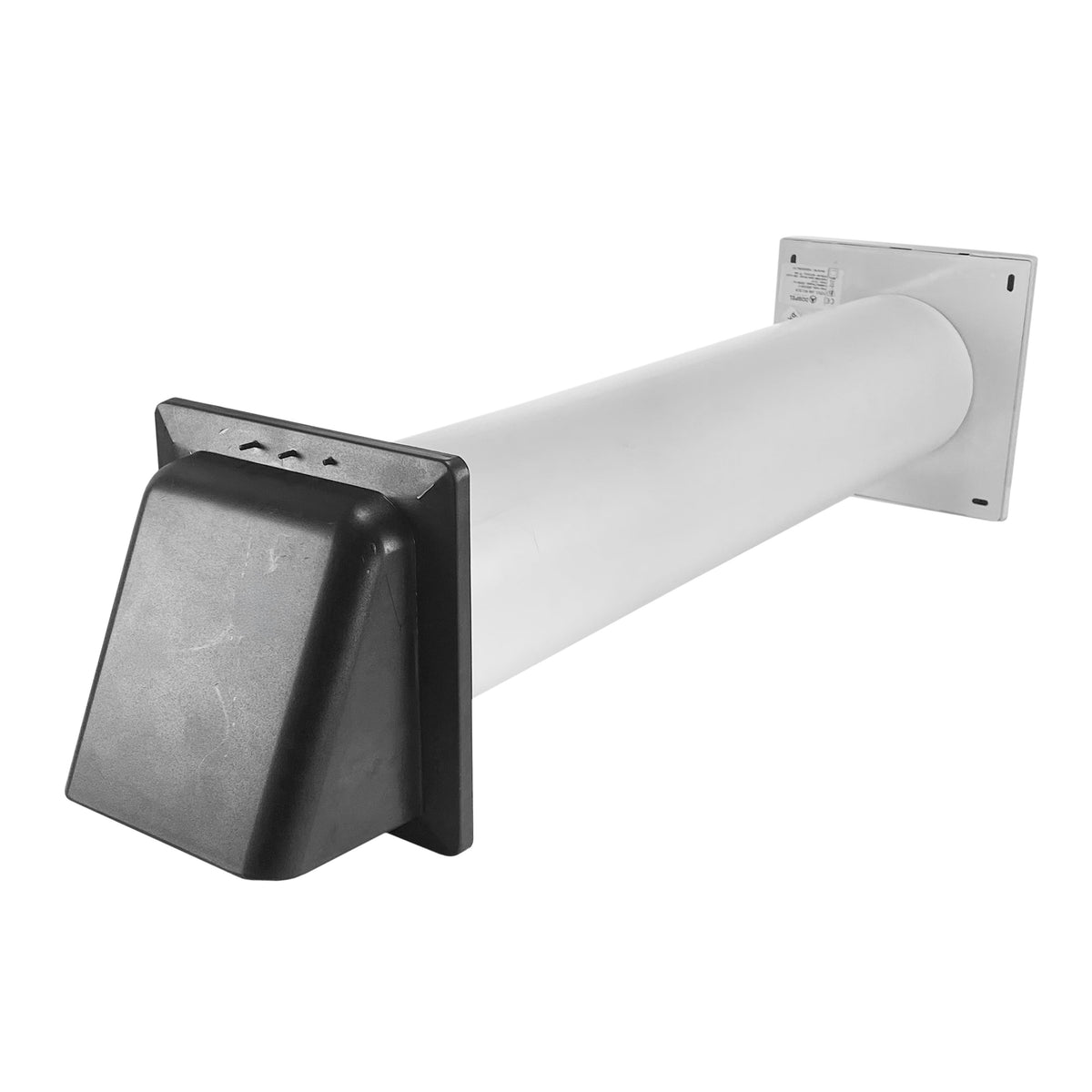 Styl Fan with Timer Through Wall Ventilation Kit 100mm Pipe with Graphite Vent