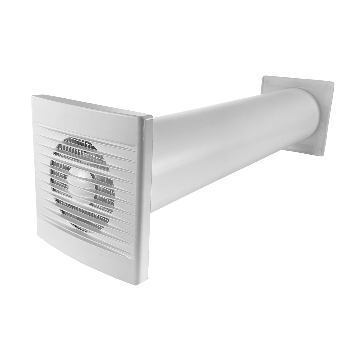 Styl Fan with Timer Through Wall Ventilation Kit 100mm Pipe with Graphite Vent