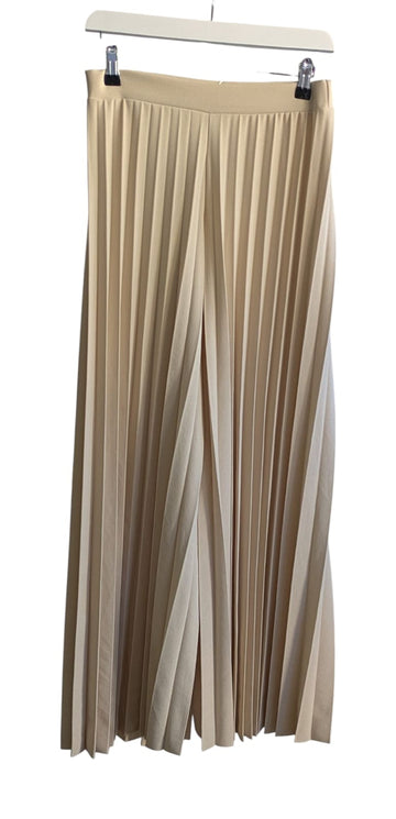 Luxtyle Pleated Wide Leg Trousers | Ivory | One Size Fits 8–14