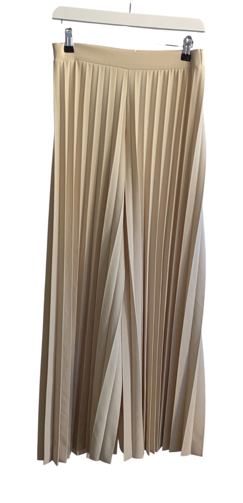 Luxtyle Pleated Wide Leg Trousers | Ivory | One Size Fits 8–14