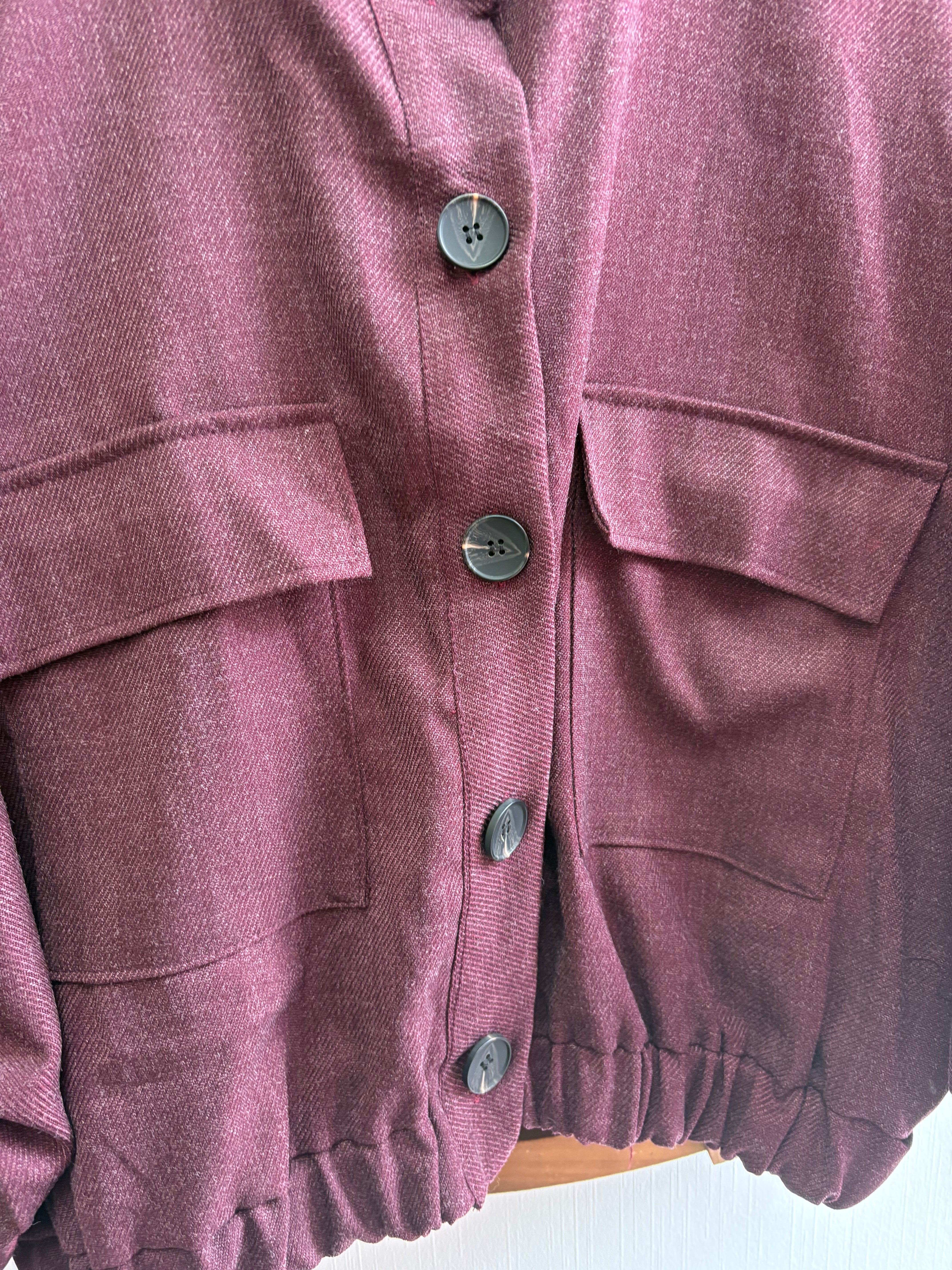 Luxtyle Berry Button Front Jacket – Fits up to 16/18