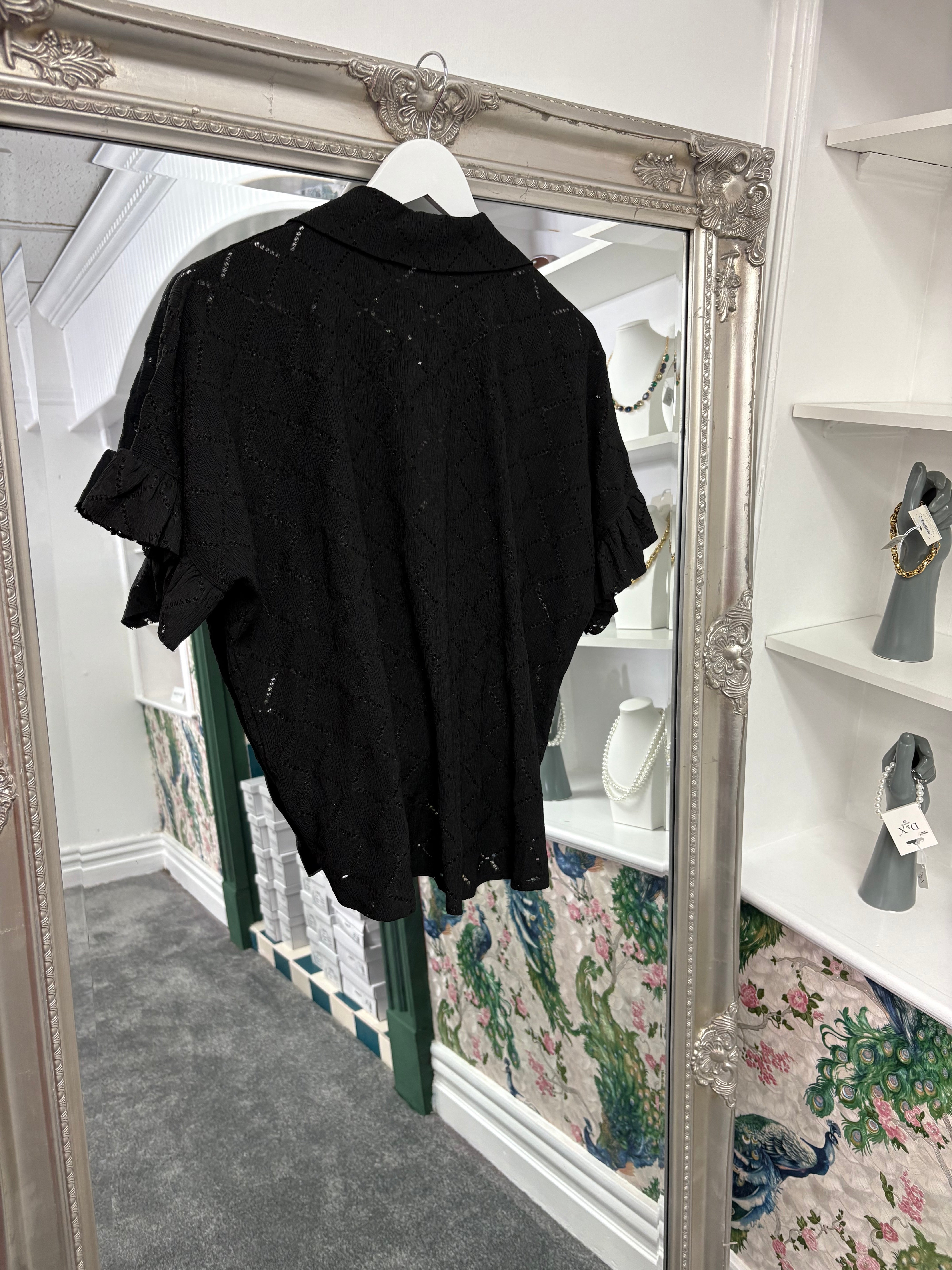 Luxtyle Cropped Tie Front Top – One Size (Fits 8–18)