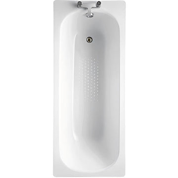 Steel Single Ended Gripped Antislip Straight Bath - All Sizes