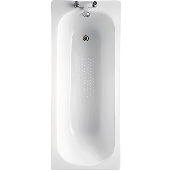 Steel Single Ended Gripped Antislip Straight Bath - All Sizes