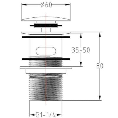 Easy Clean Sprung Plug & Basin Waste