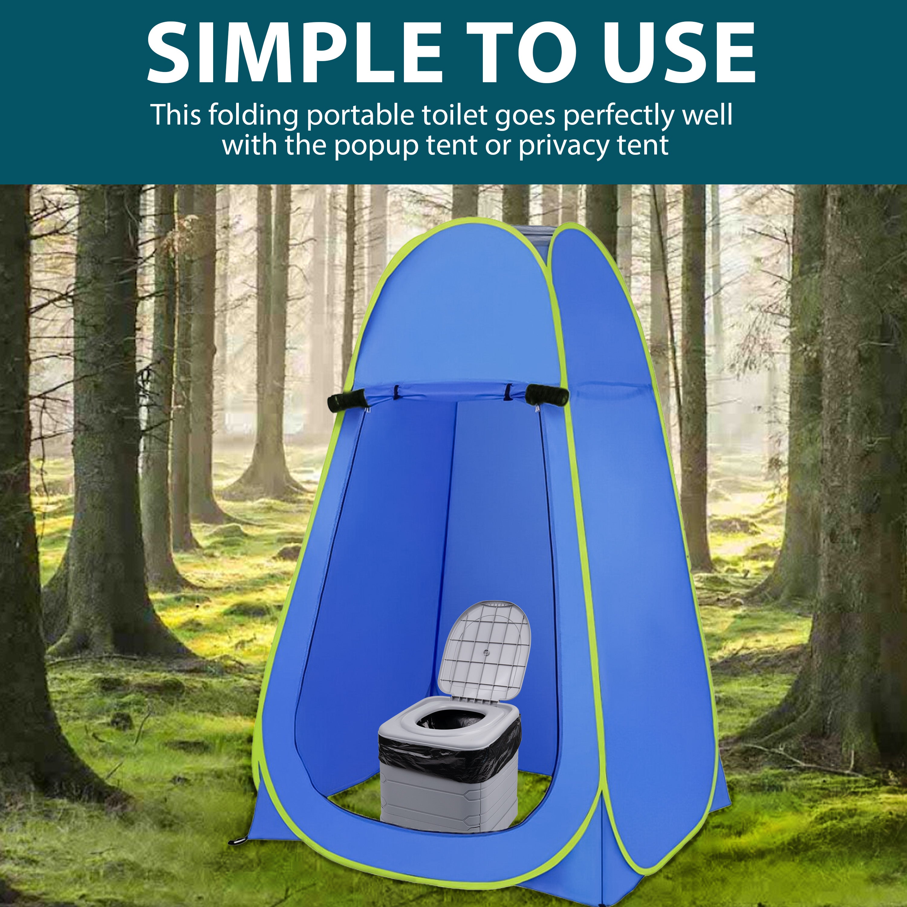 24L Portable Folding Camping Toilet