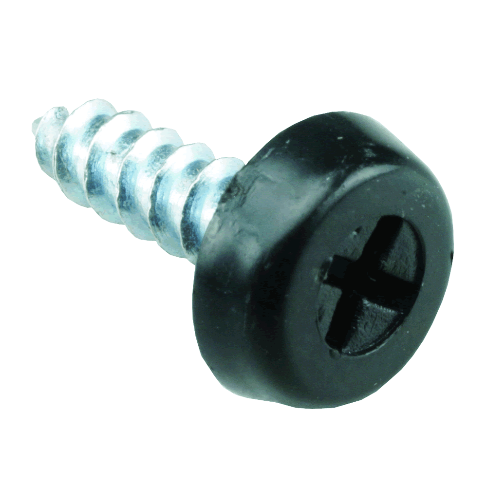 Number Plate Screws Fixing Kit Polytop Screws (18mm) - 6 pack