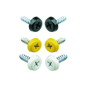 Number Plate Screws Fixing Kit Polytop Screws (18mm) - 6 pack