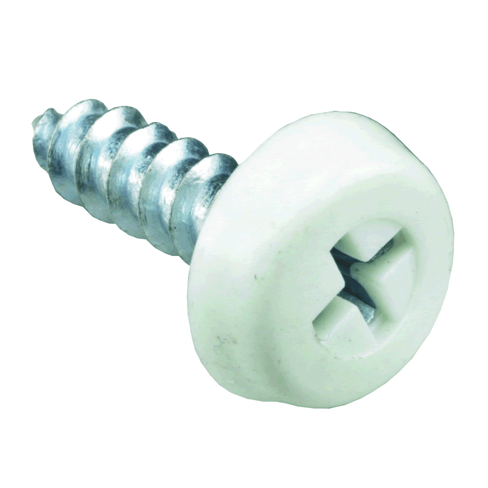 Number Plate Screws Fixing Kit Polytop Screws (18mm) - 6 pack