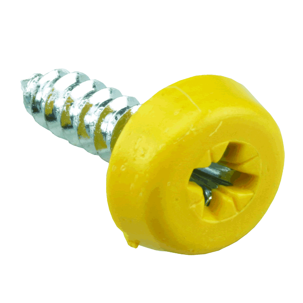 Number Plate Screws Fixing Kit Polytop Screws (18mm) - 6 pack