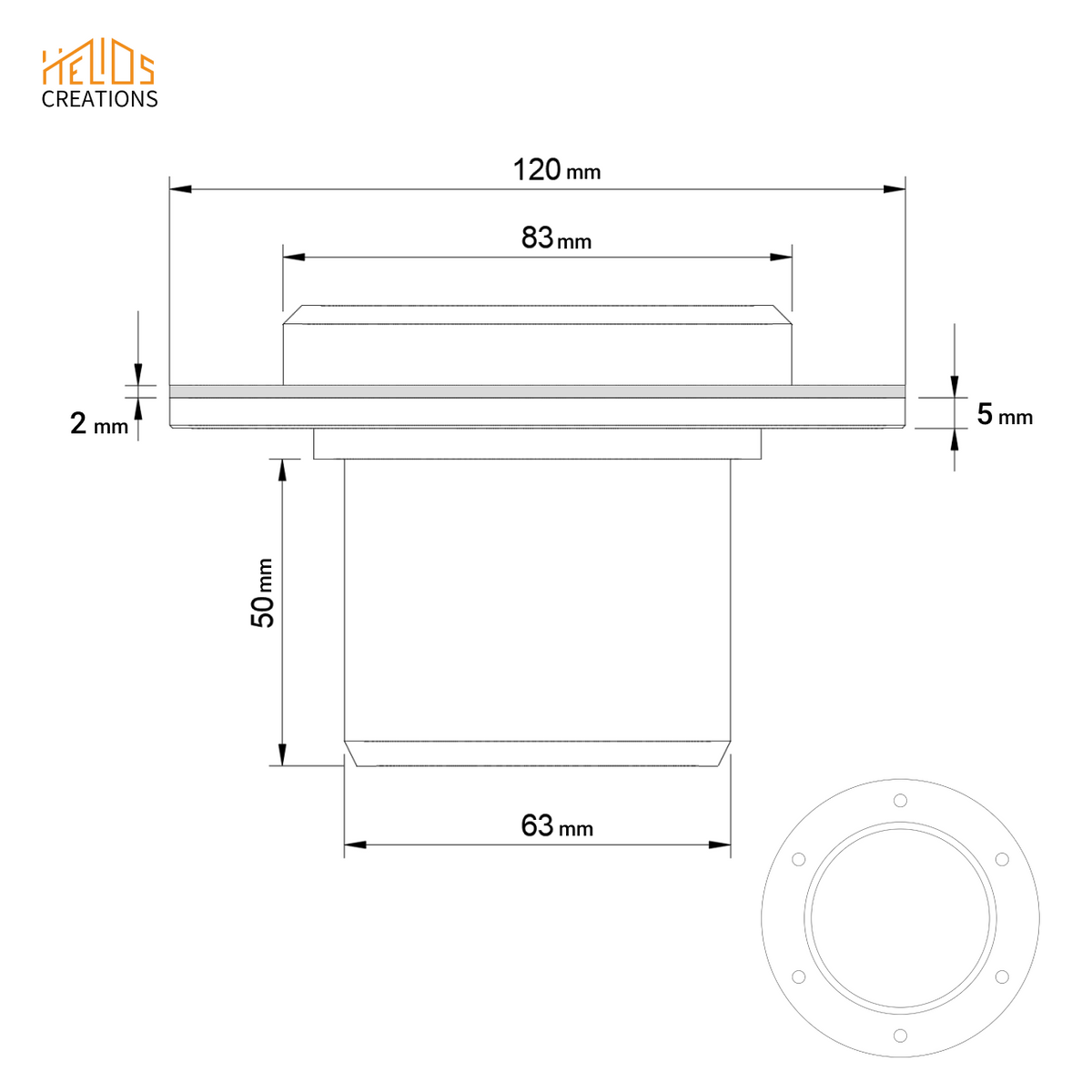 Dust Extraction Flange Adapter - Machine to Hose Connector 63mm