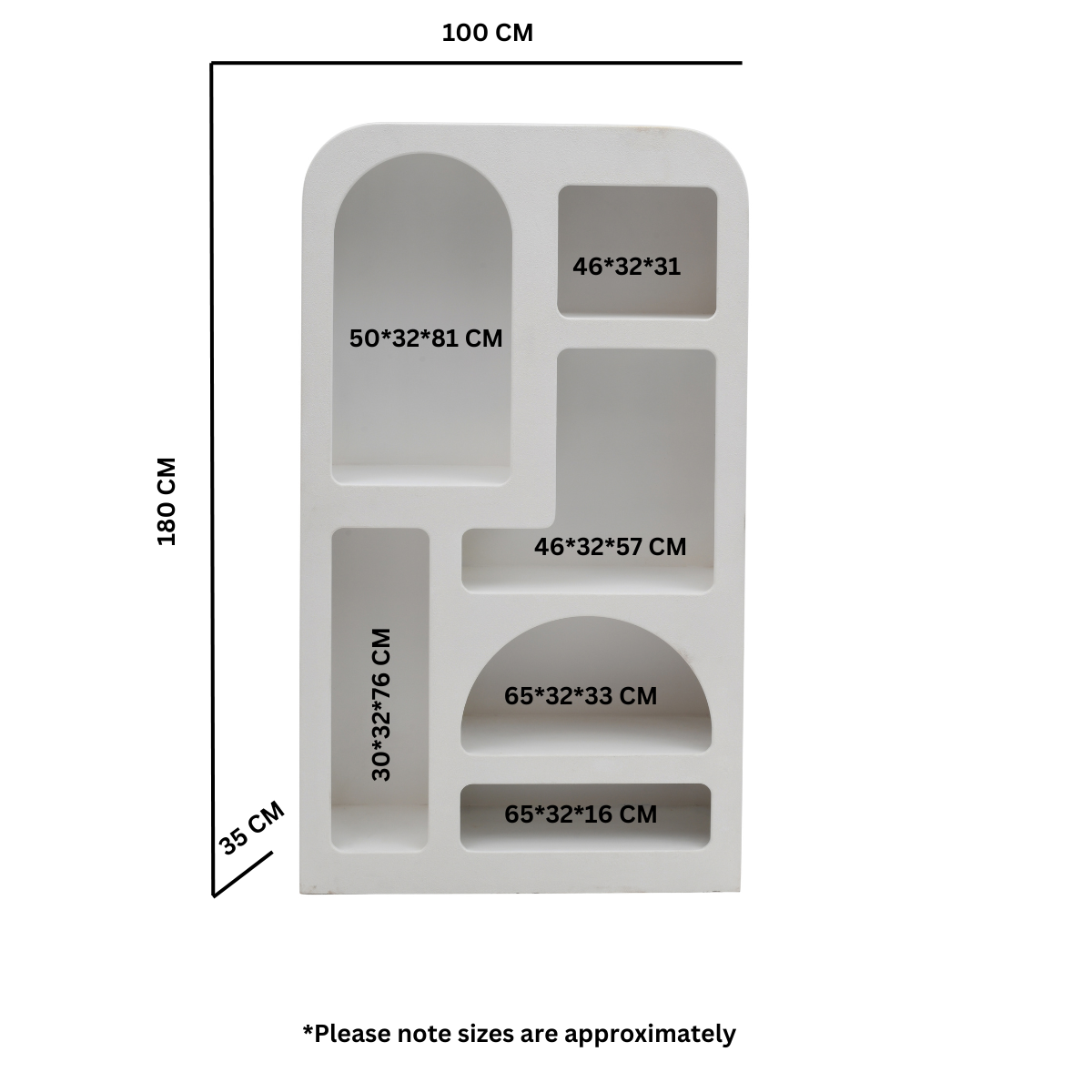 Udaipur Tall Geometric Bookcase