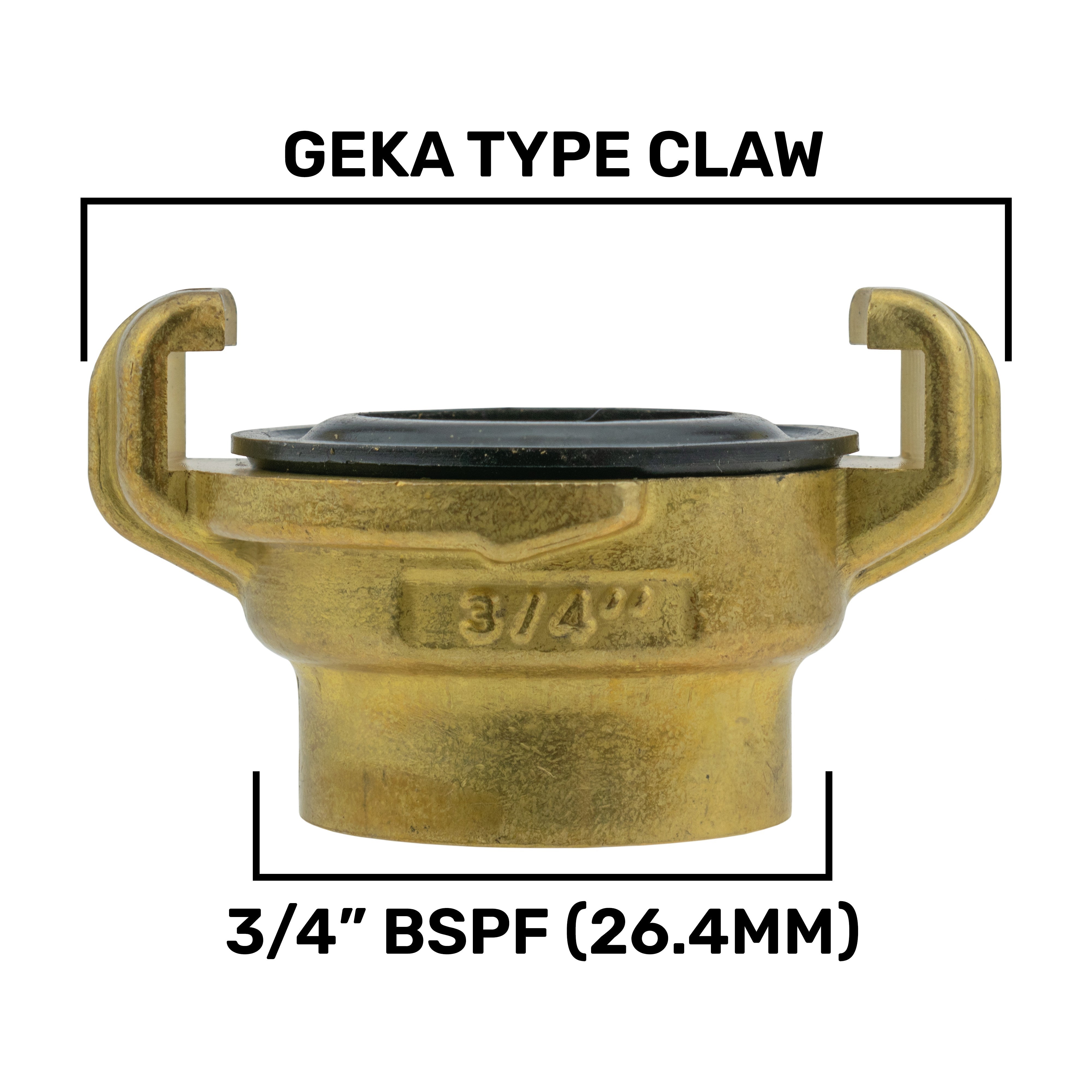 Three Way Tap Splitter Brass 3/4" BSP with Geka Type Outlets
