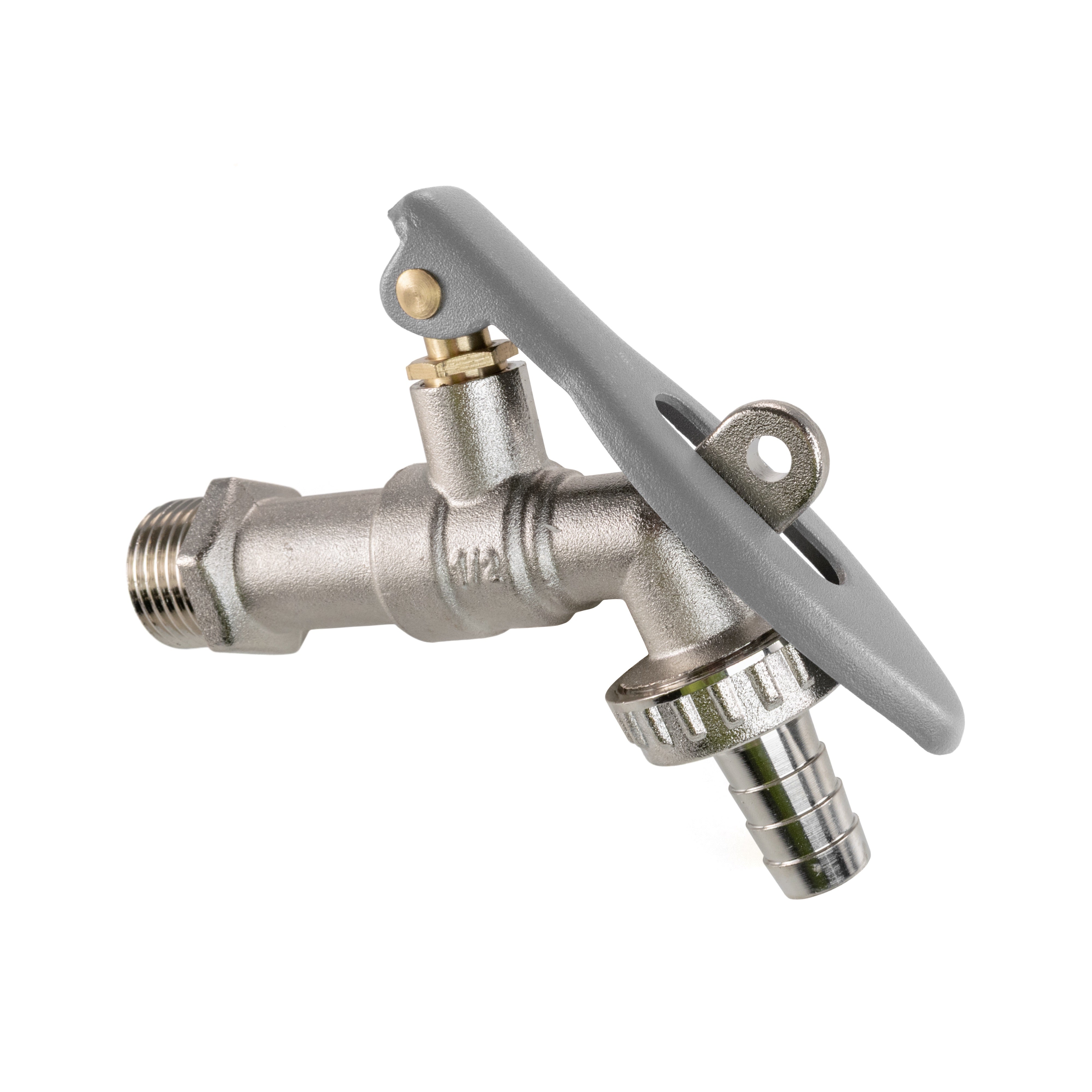 Water Butt Brass Kit 3/4" with Lever Tap Hose Barb and Lever Lock