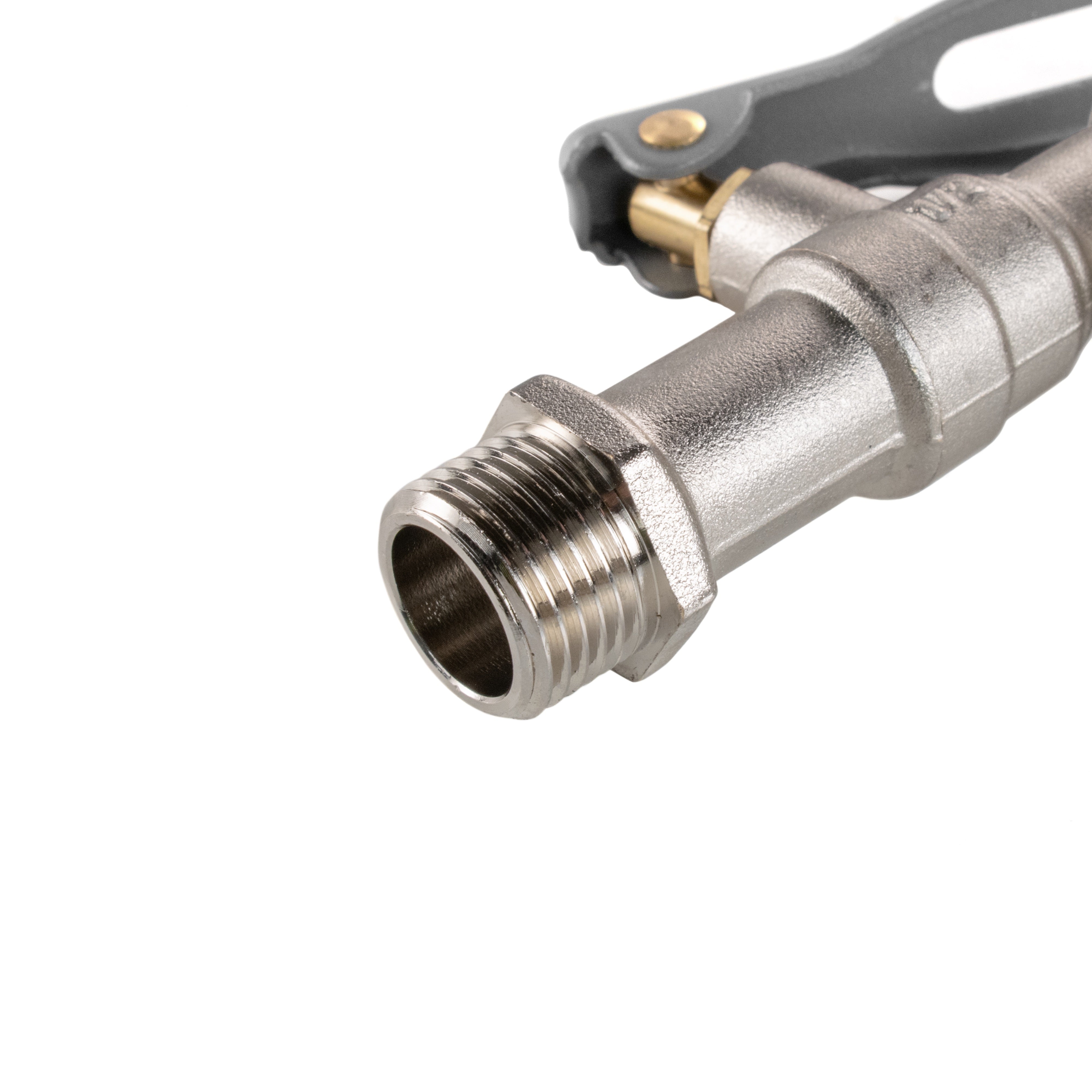 15mm Brass Wall Flange Kit with Lever Tap Hose Barb and Lever Lock