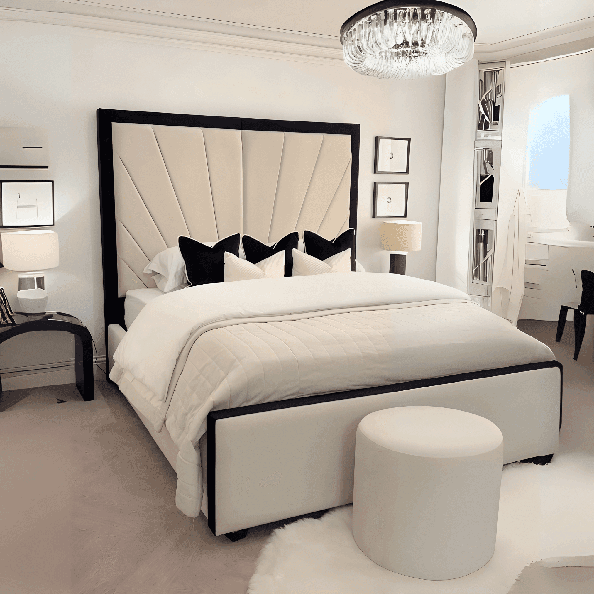 Sunrise Bed Frame – Handmade UK Bed with Floor-Standing Headboard