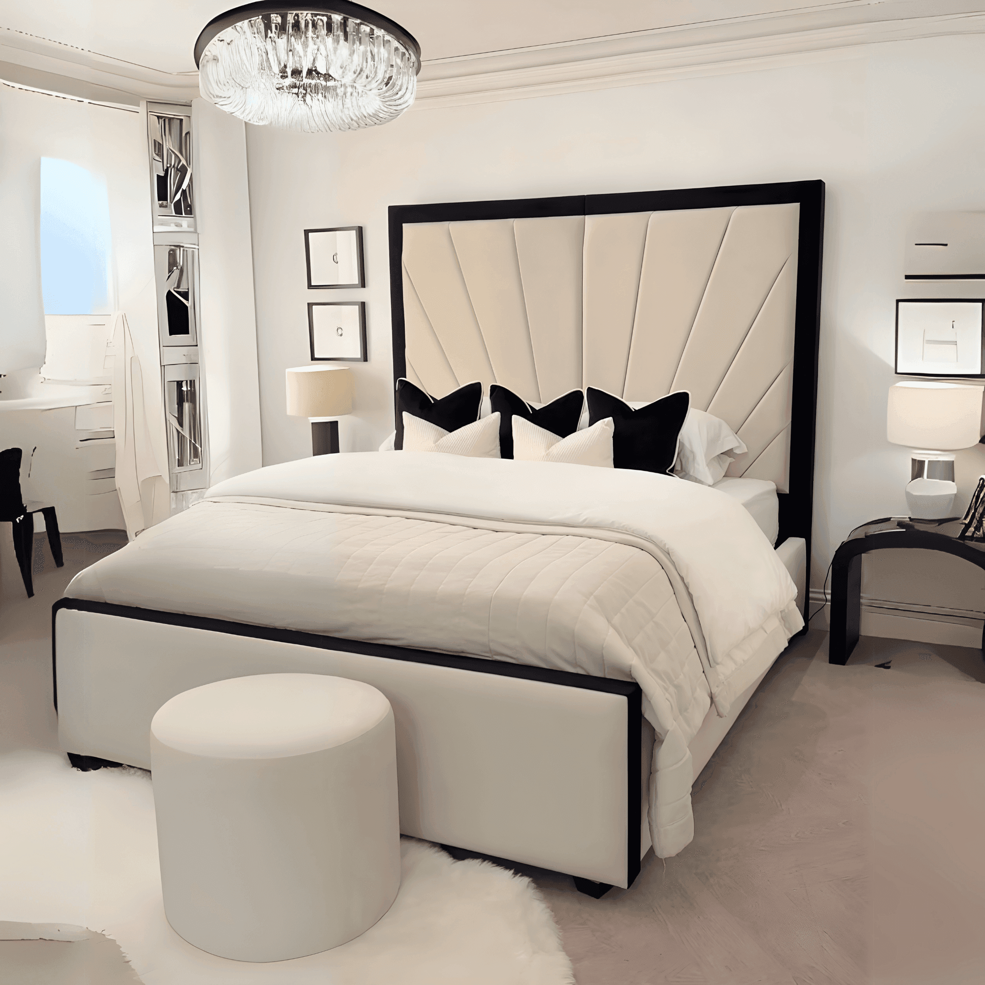 Sunrise Bed Frame – Handmade UK Bed with Floor-Standing Headboard