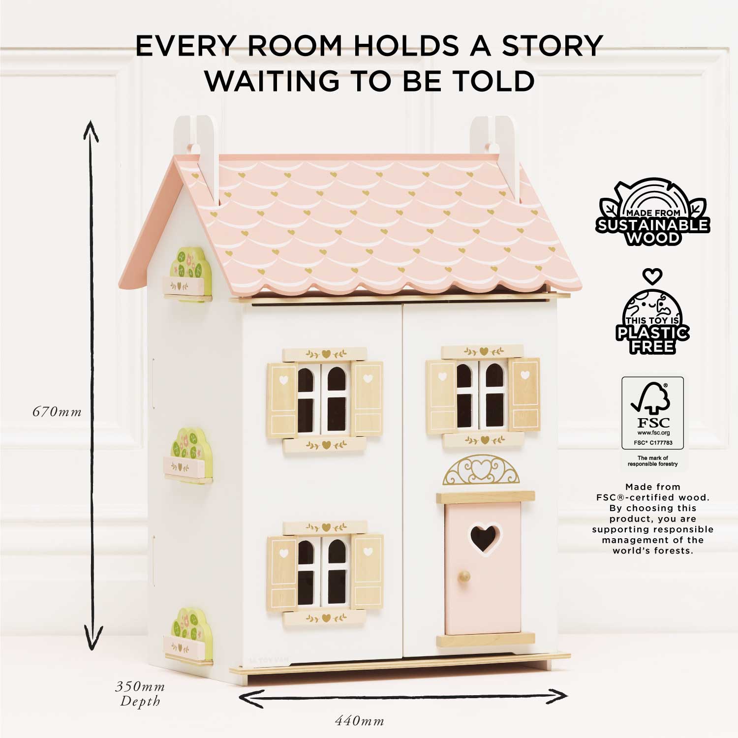 Roseheart Wooden Dolls House