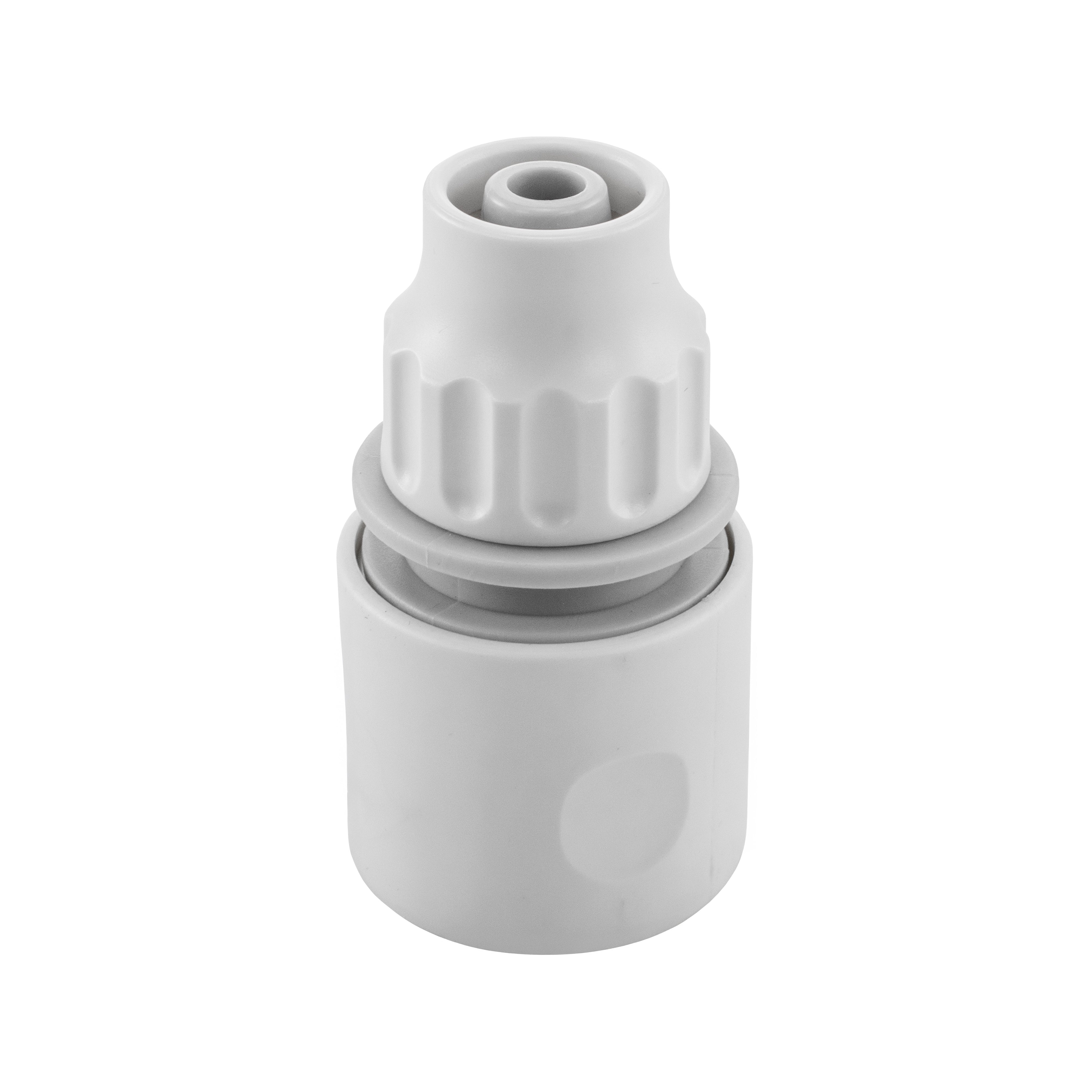 10mm Female Hose Connector, White/Grey