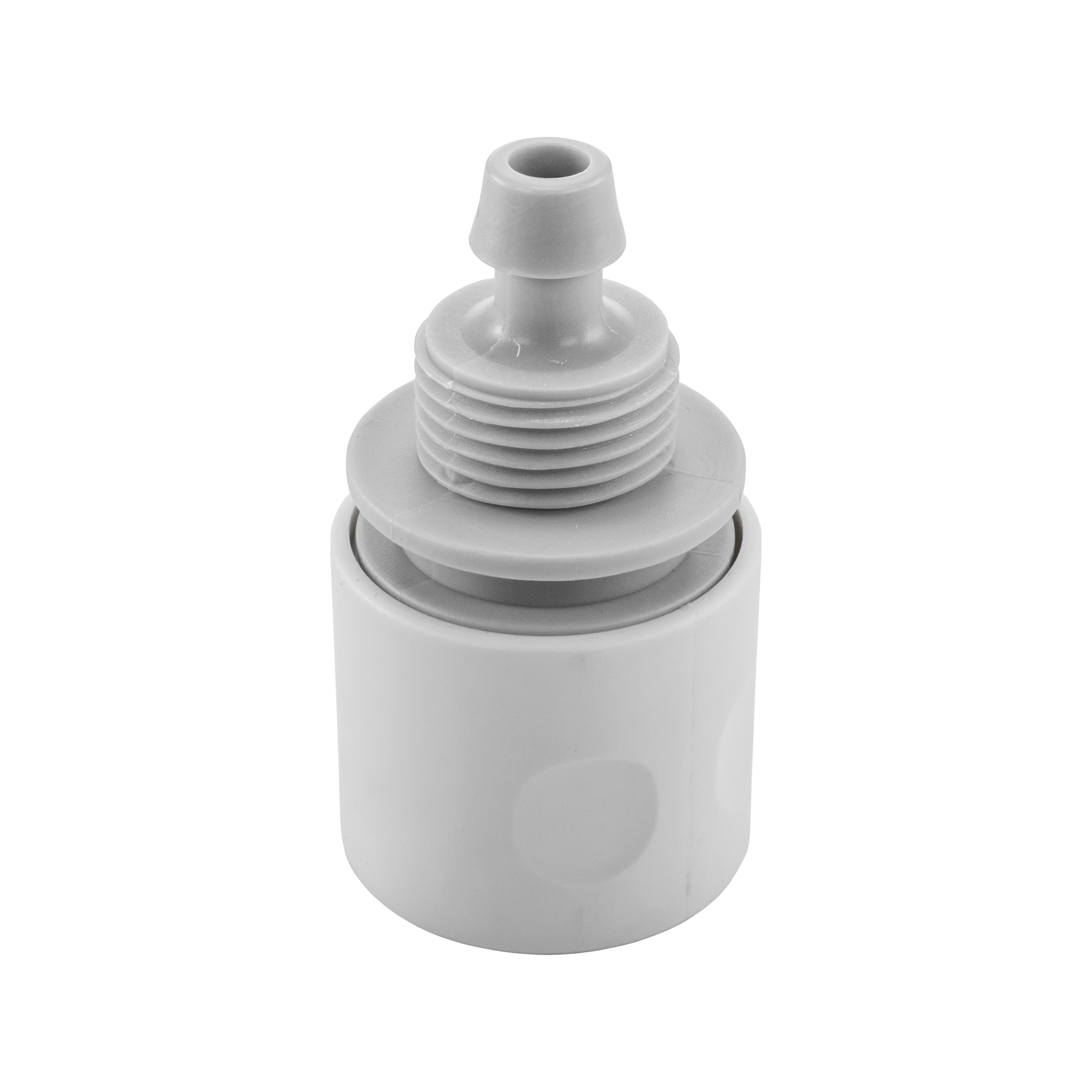 10mm Female Hose Connector, White/Grey