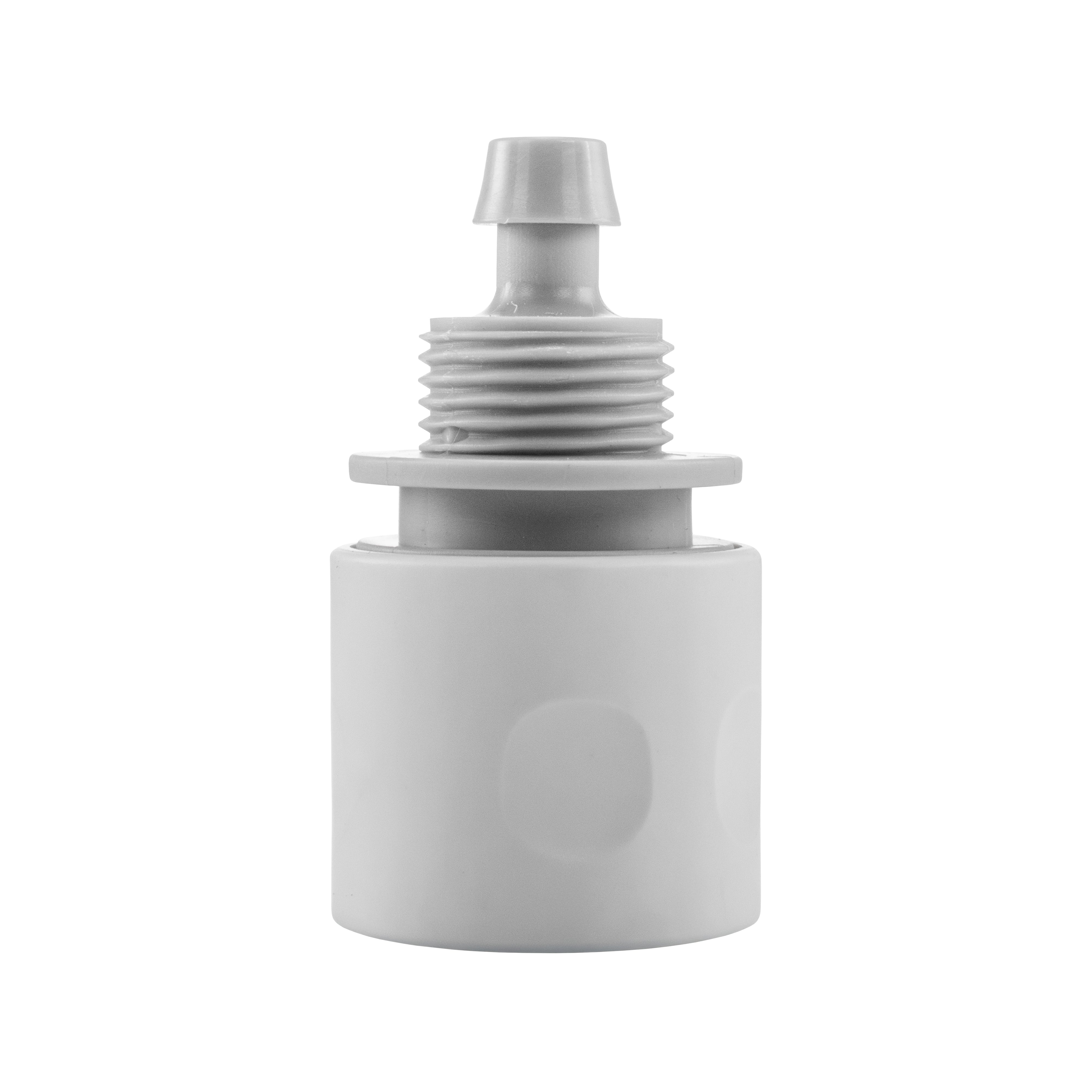 10mm Female Hose Connector, White/Grey