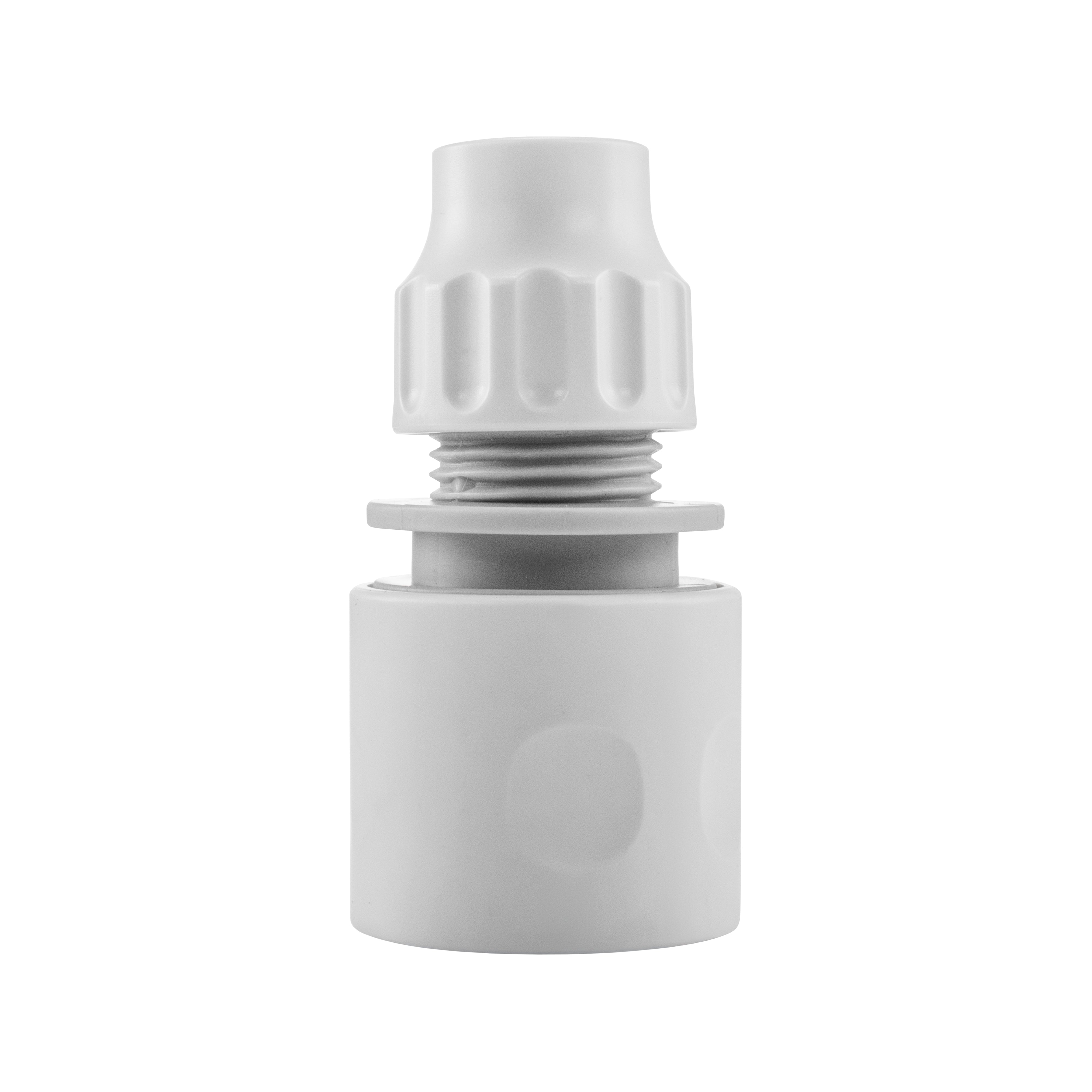 10mm Female Hose Connector, White/Grey