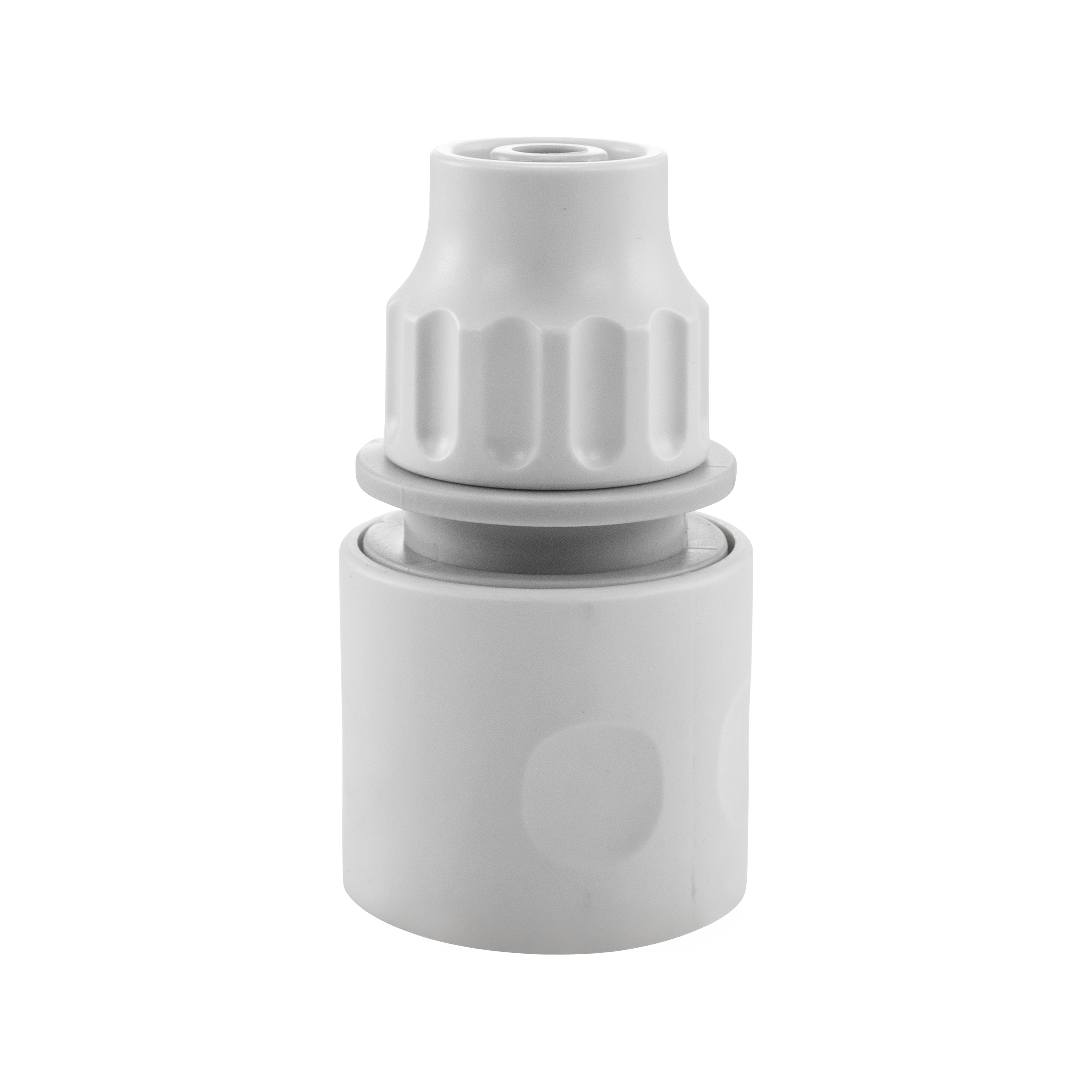 10mm Female Hose Connector, White/Grey