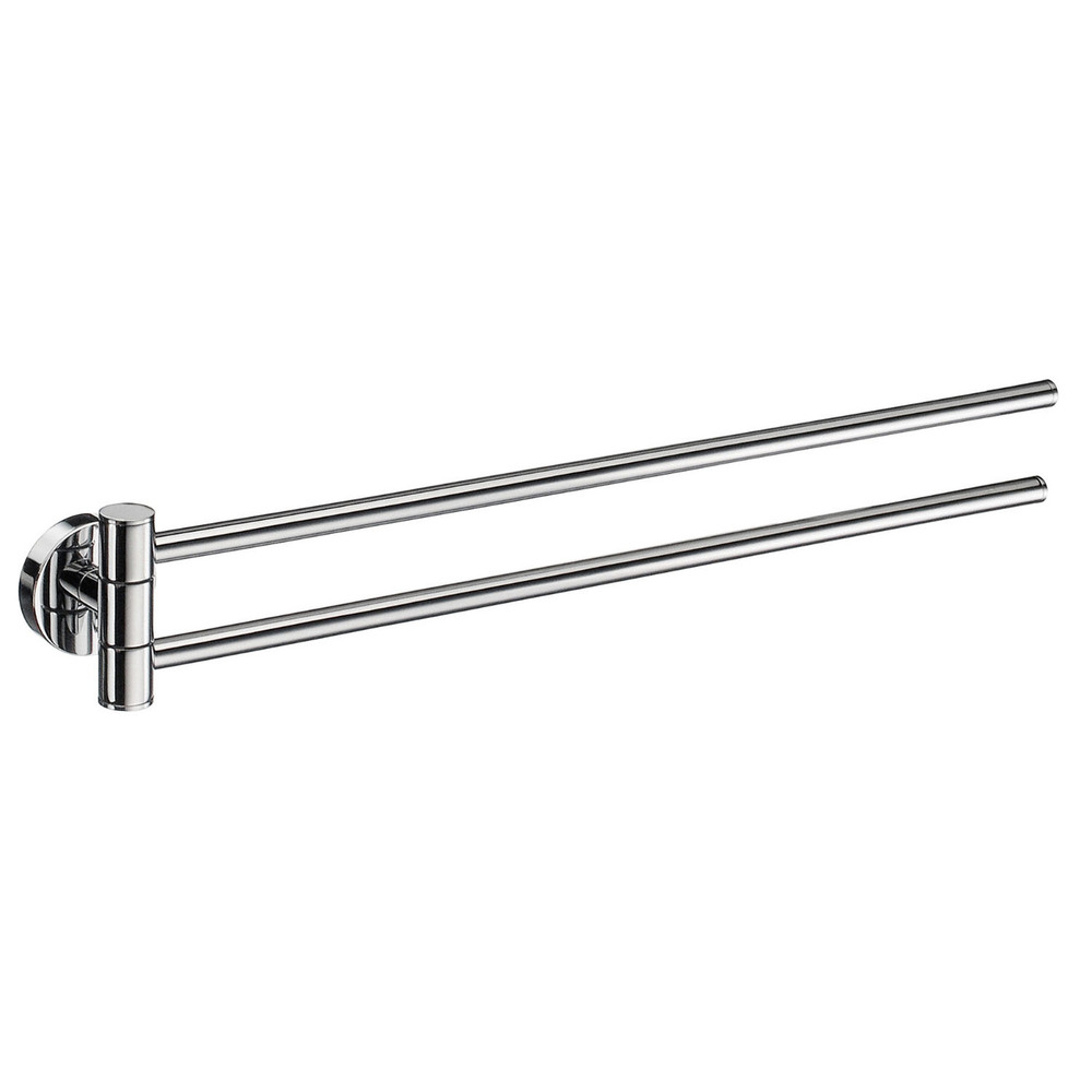 Smedbo Home Double Swing Arm Towel Rail – Polished Chrome HK326