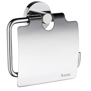 Smedbo Home Toilet Roll Holder with Cover – Polished Chrome HK3414