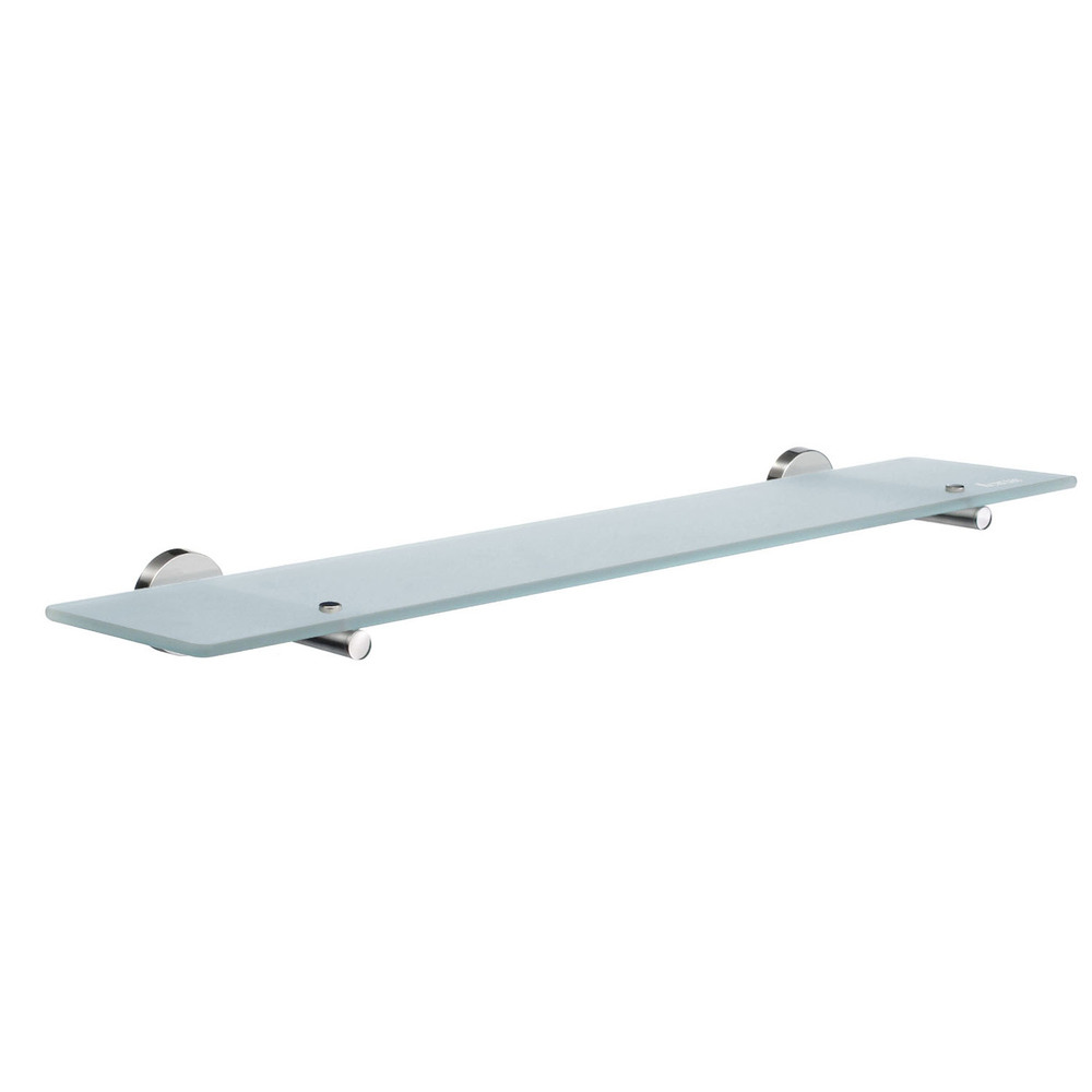 Smedbo Home Frosted Glass Bathroom Shelf – Polished Chrome HK347