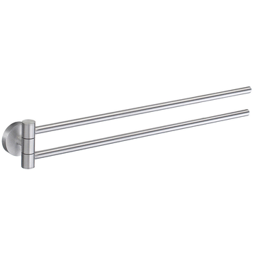 Smedbo Home Double Swing Arm Towel Rail 44cm Brushed Chrome HS326