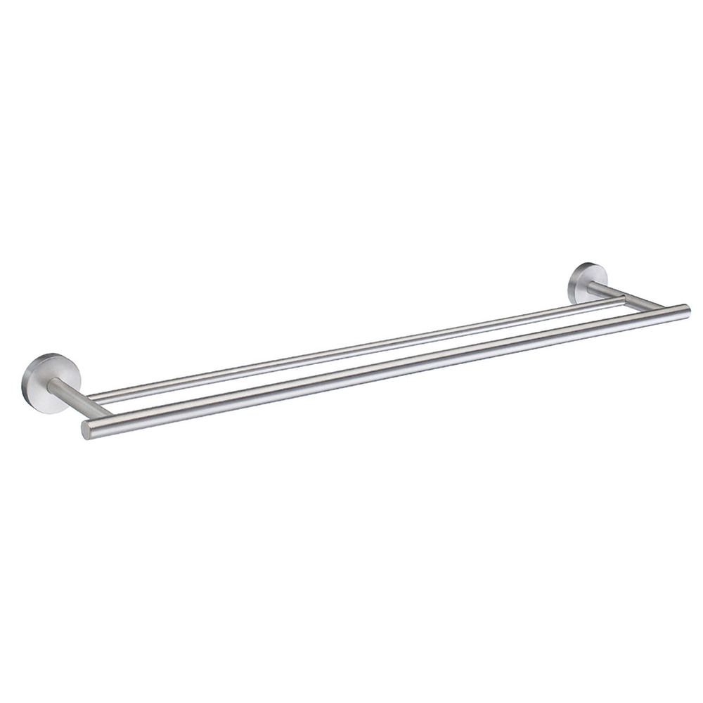 Smedbo Home Double Towel Rail 65cm Brushed Chrome HS3364