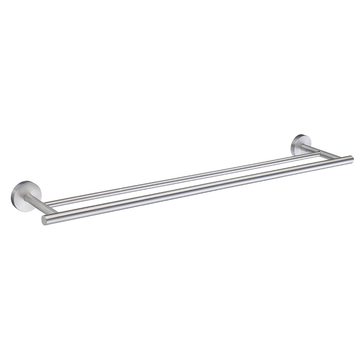Smedbo Home Double Towel Rail 65cm Brushed Chrome HS3364